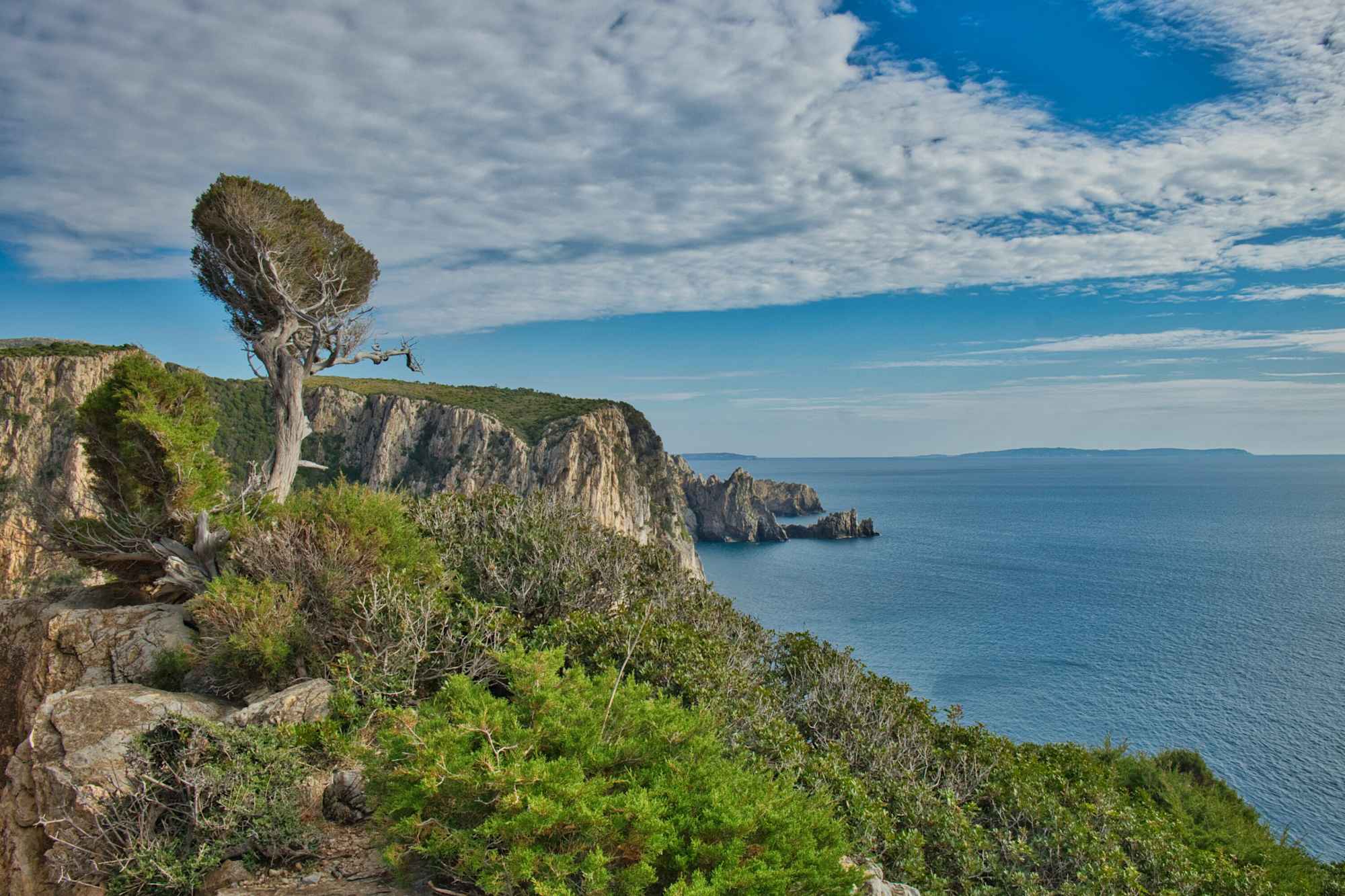 Hoch über der Küste verläuft die Wanderung