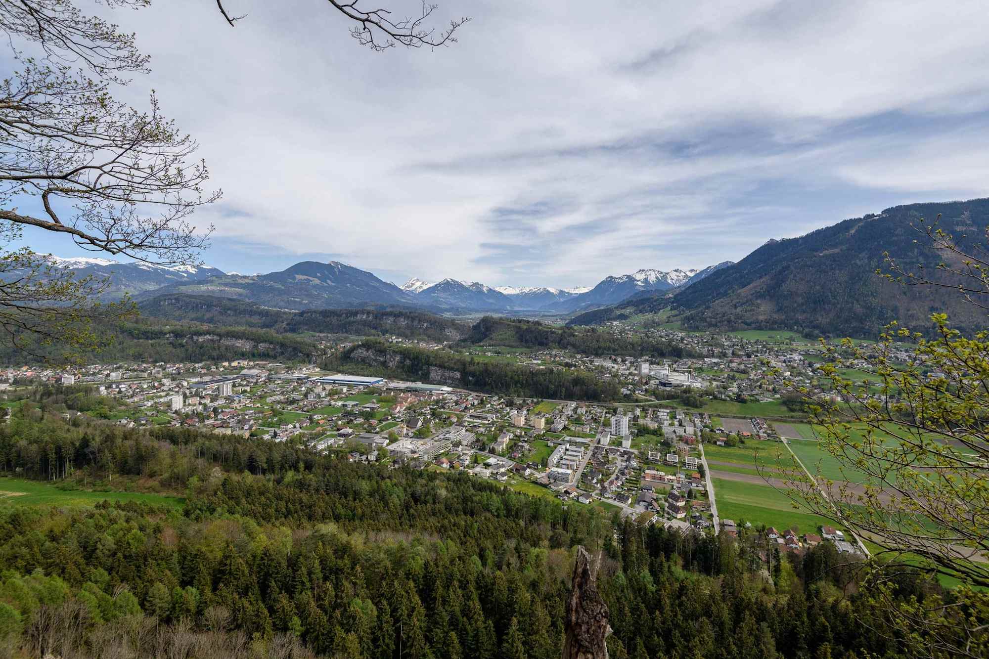 Blick auf Feldkirch vom Gantenstein