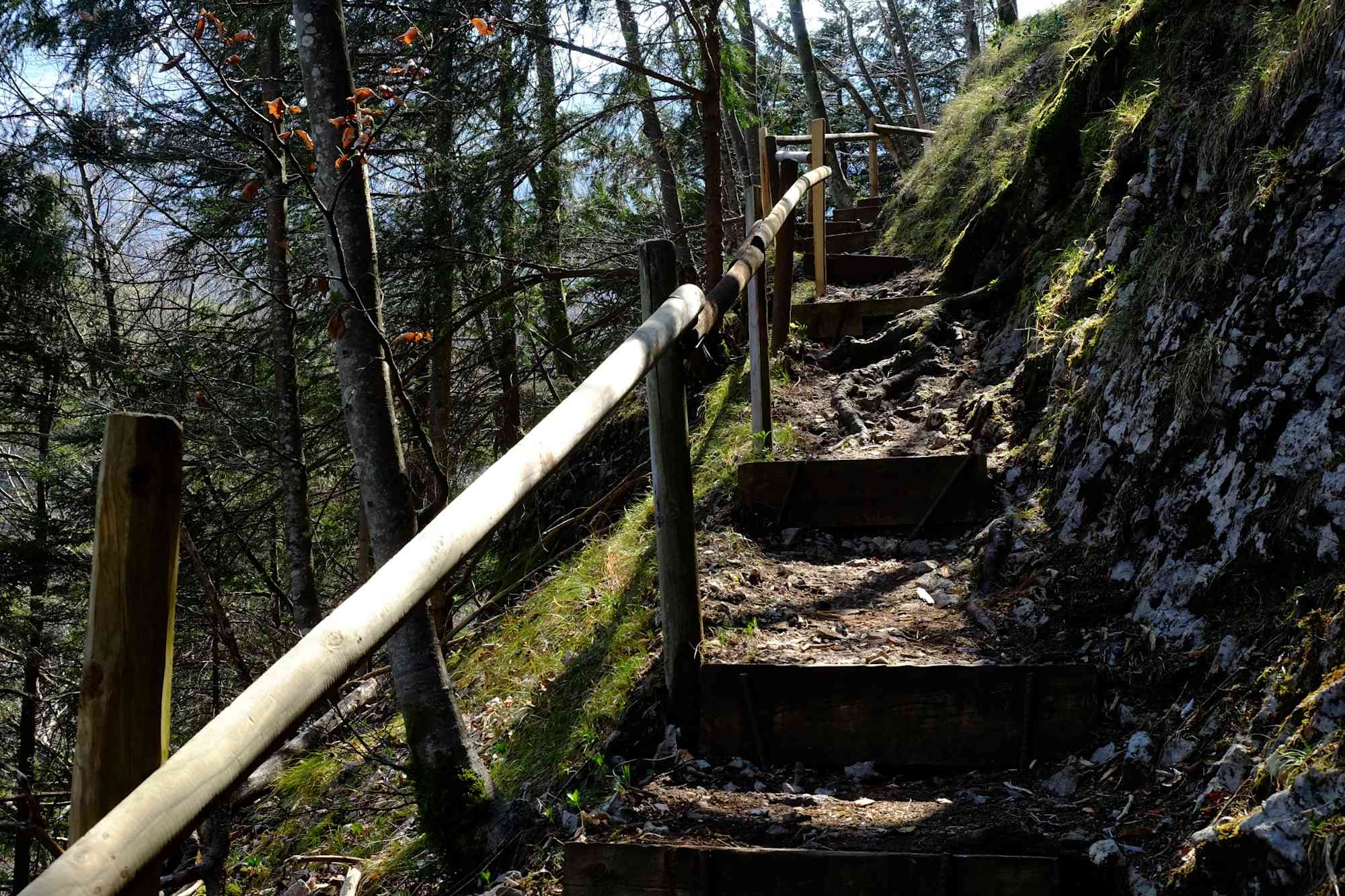 Aufstieg beim Risleten Wasserfall