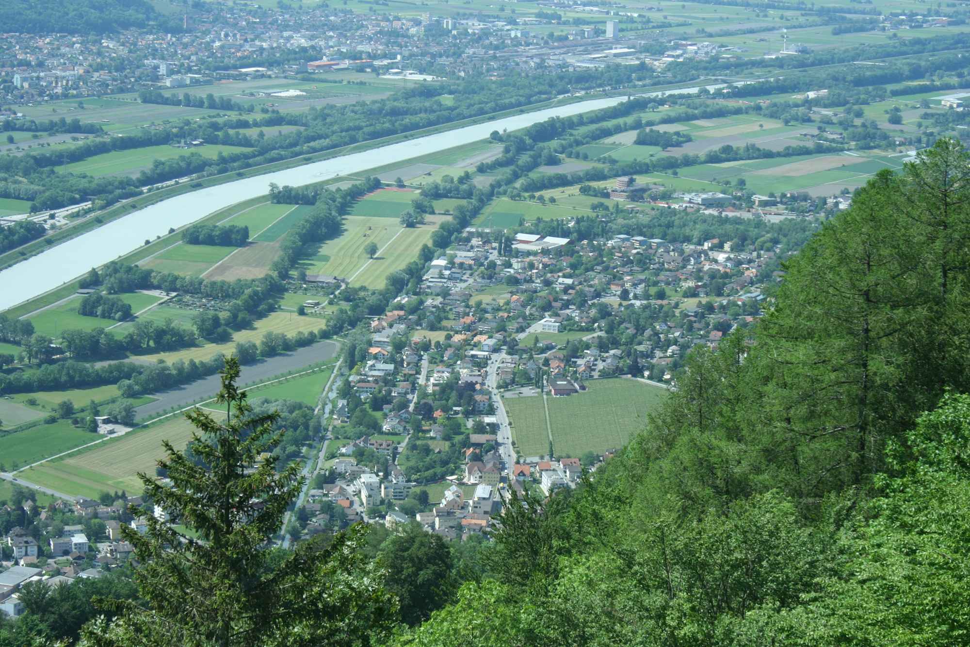 Aussicht Richtung Rheintal vom WalserSagenWeg