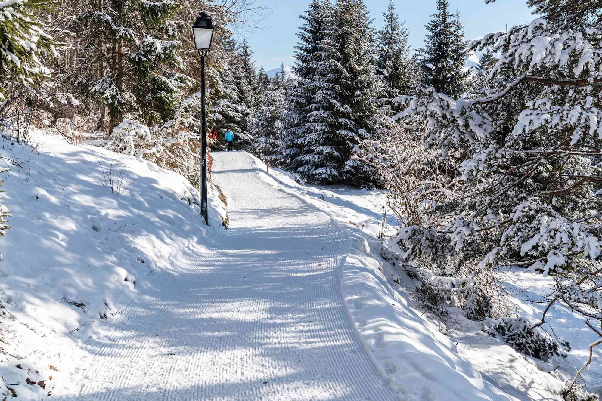 Guter präparierter Winterwanderweg