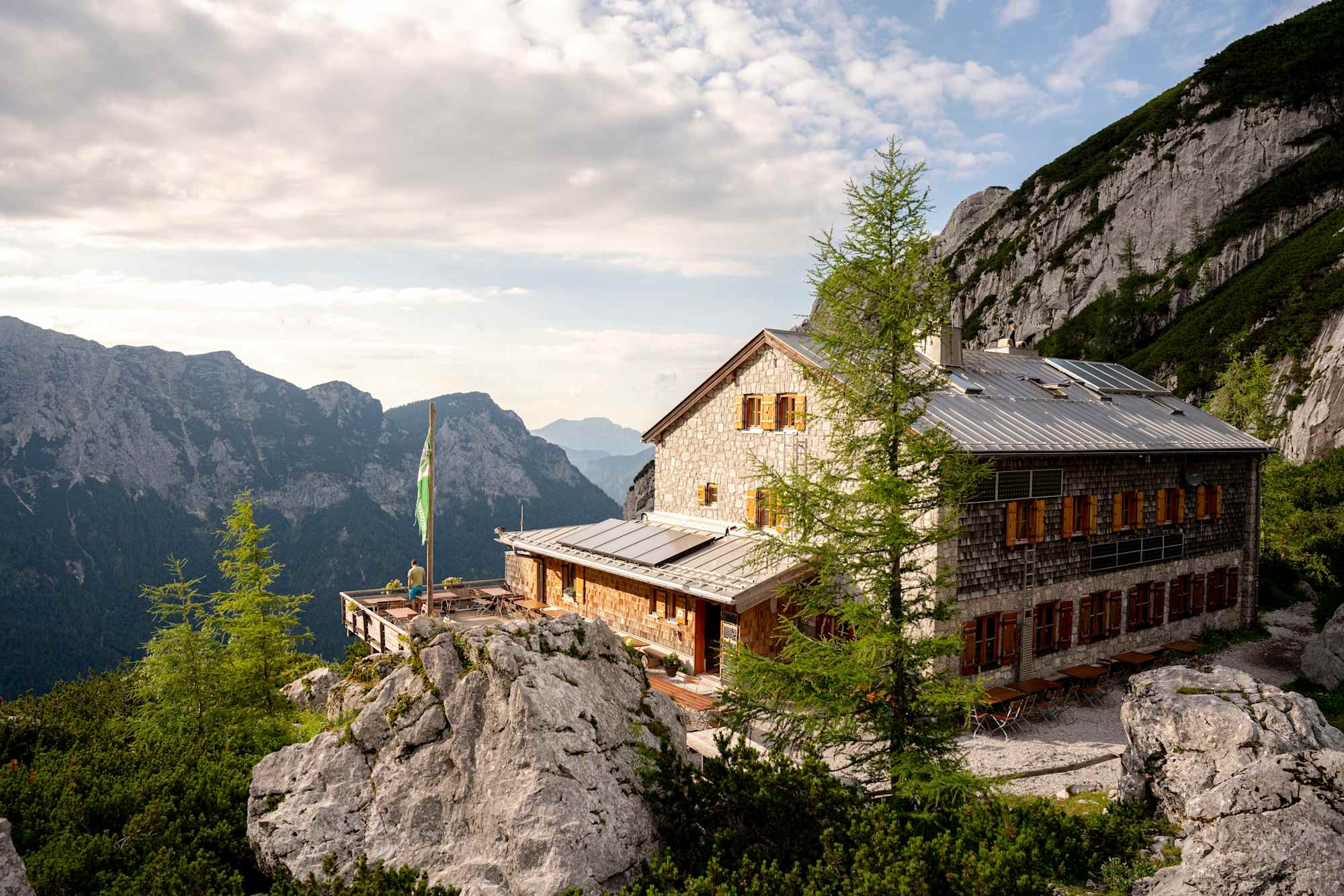 Die Blaueishütte (1.680 m) in den Berchtesgadener Alpen