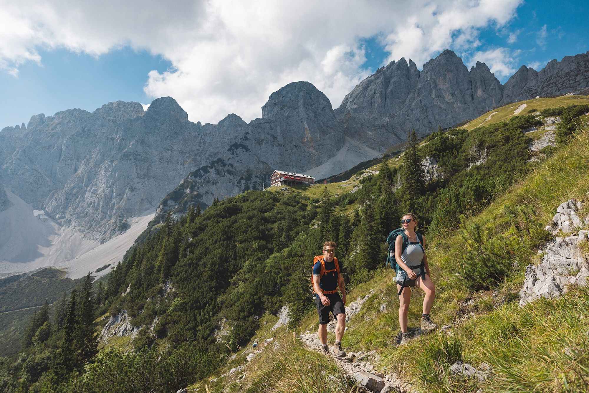 Gipfeltour Ellmauer Halt, bei der Gruttenhütte