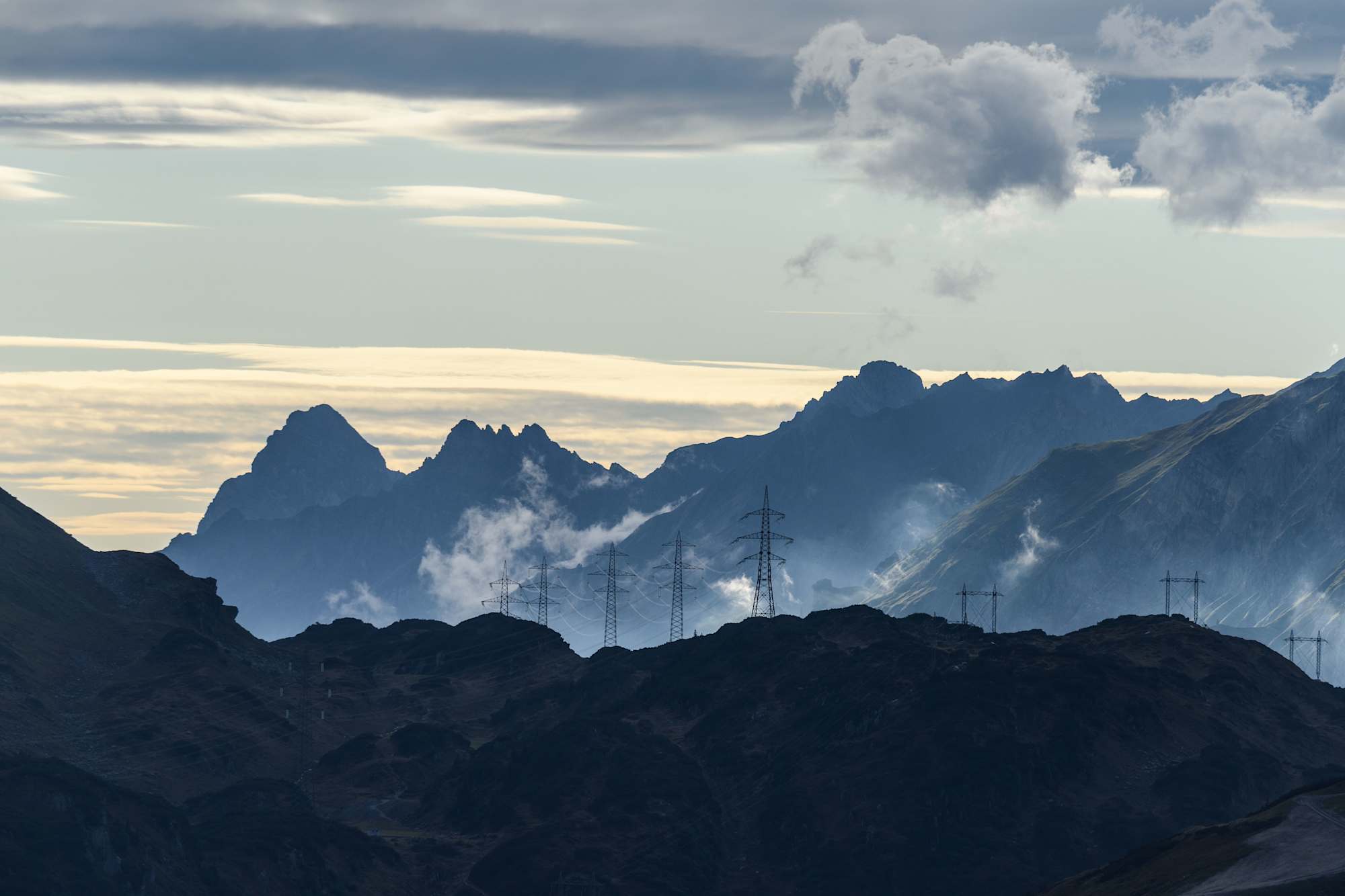 Blick von der Rendl-Alm (bei St. Anton am Arlberg) auf den Arlberg