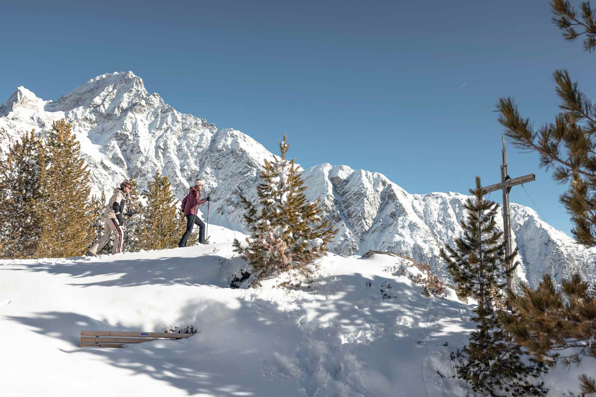 Am Schneeschuhtrail Acherkogelblick