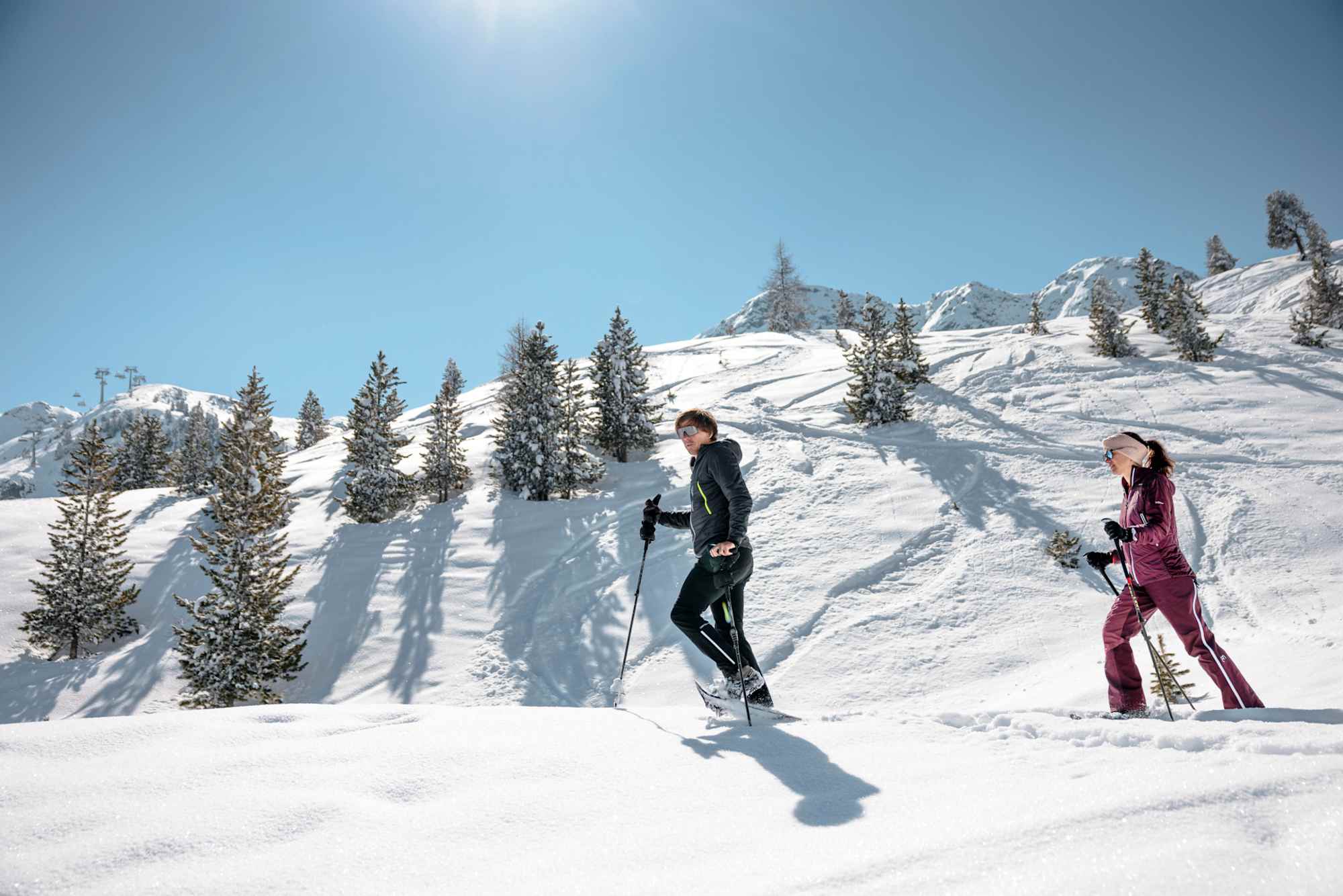 Am Schneeschuhtrail Acherkogelblick