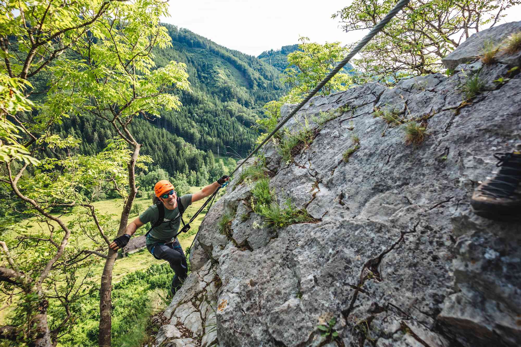 Im Klettersteig Rabenstein