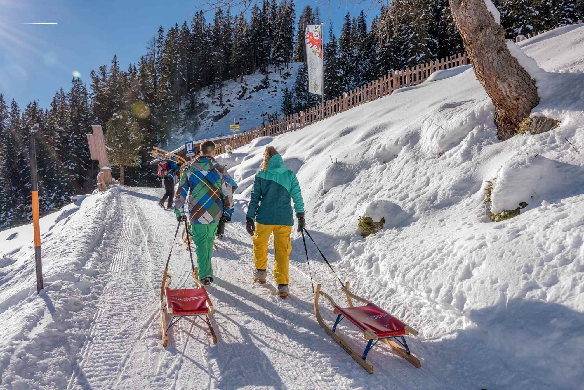 Rodelbahn Milderaunalm im Stubaital