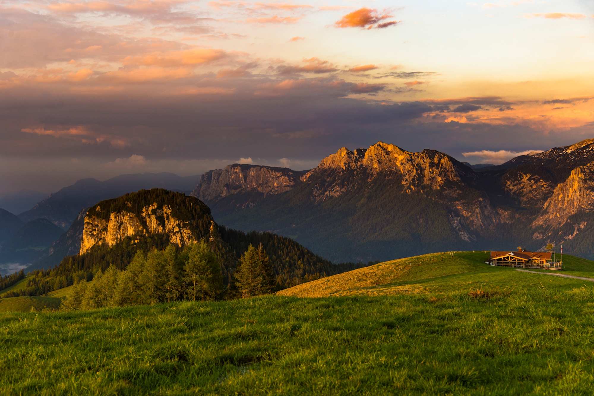 Blick auf das Dietrichshorn vom Schwarzeck aus
