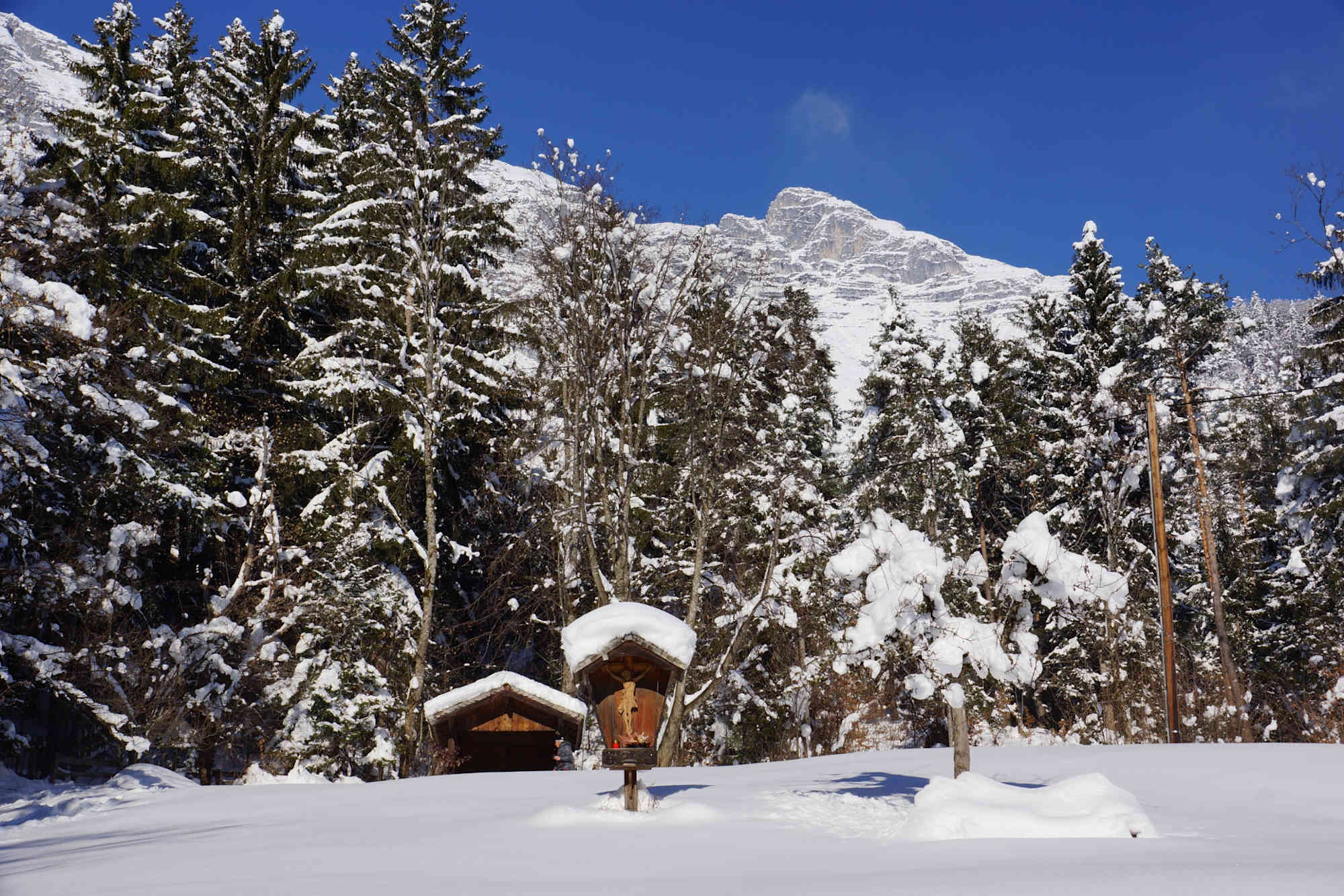 Traumhafte Winterlandschaft am Fuße des Karwendels