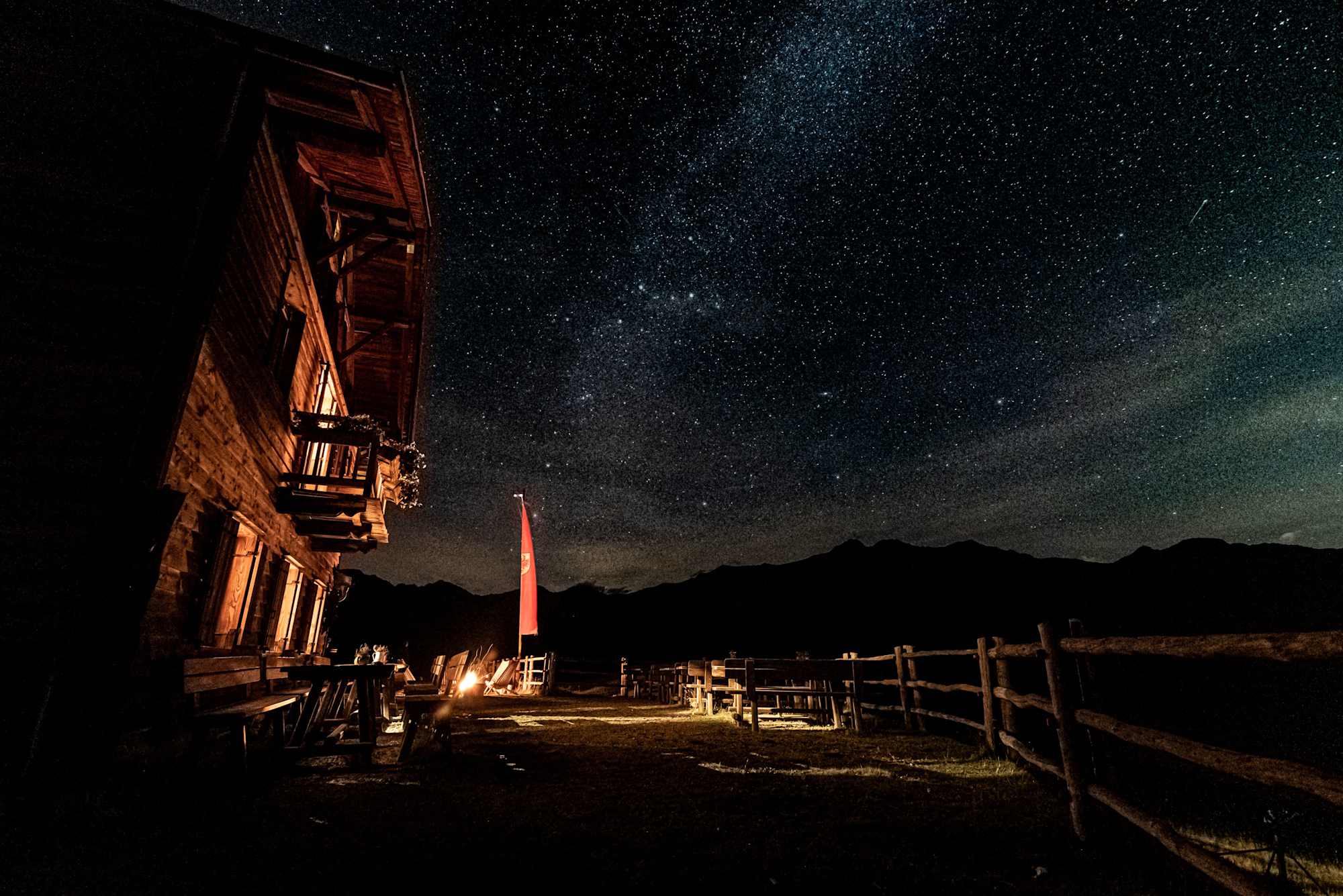 Sternenhimmel über der Kloster Alm