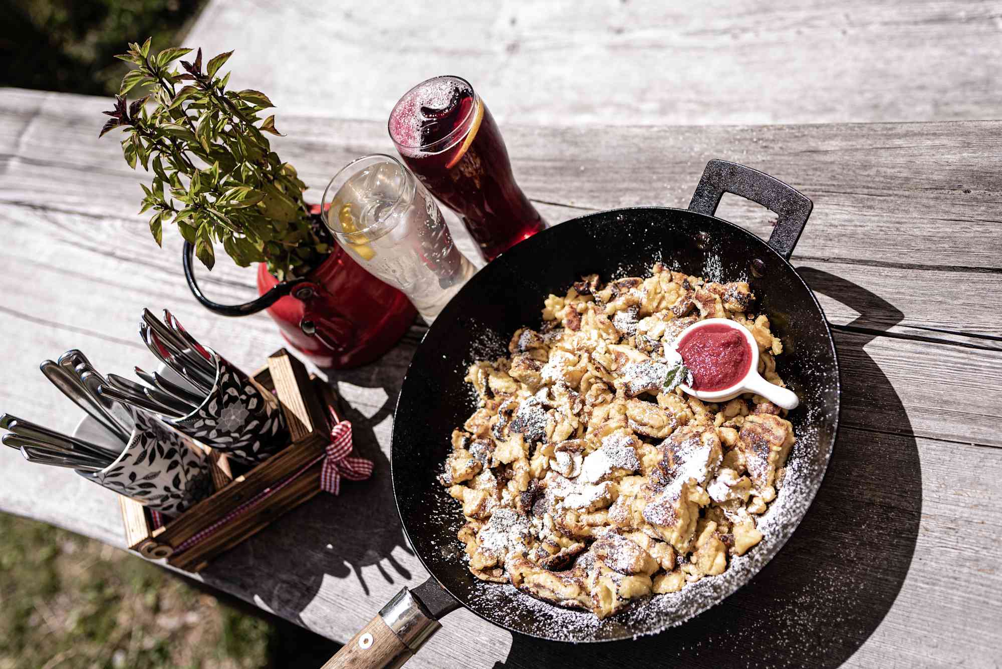 Kaiserschmarren auf der Kloster Alm