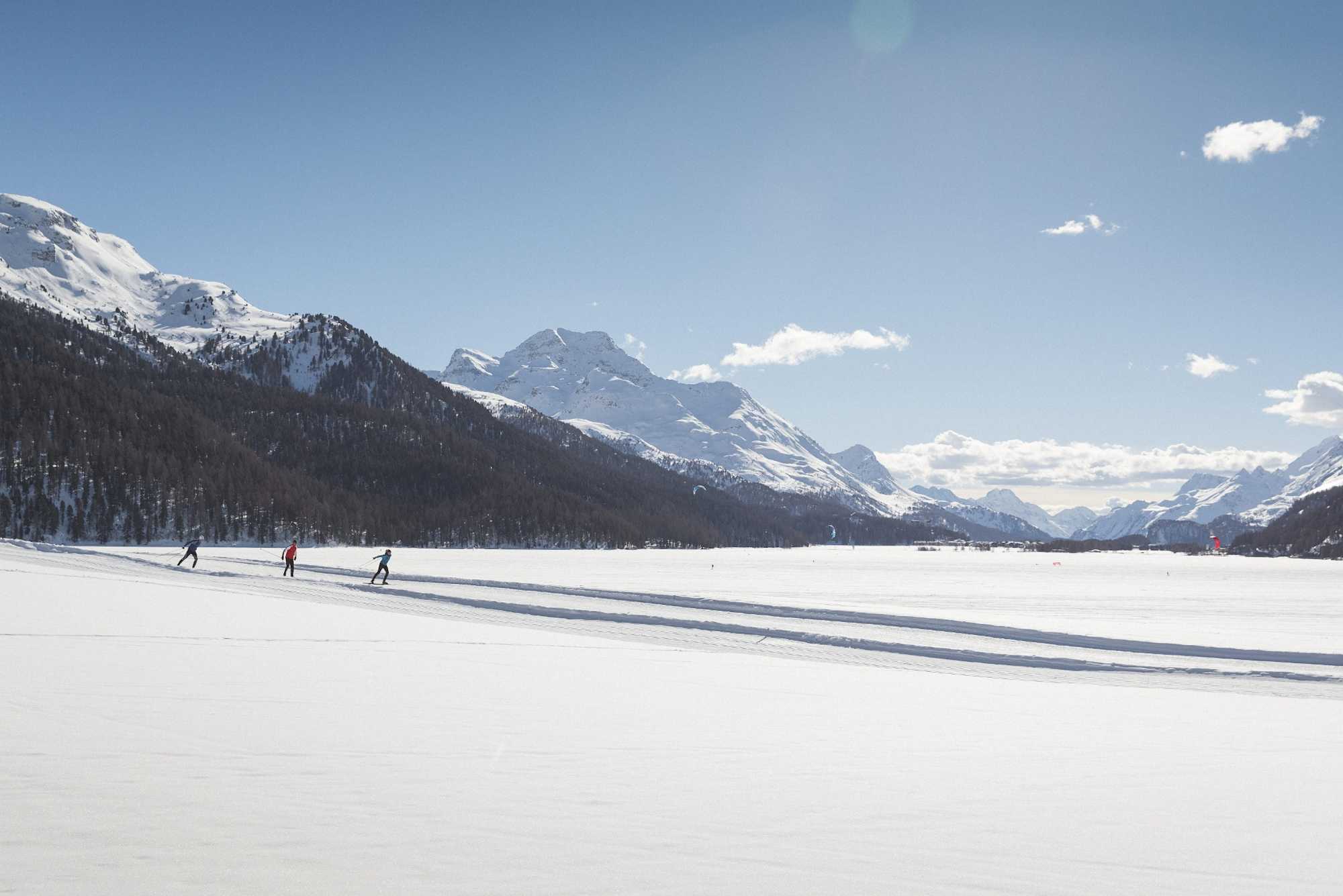 Engadiner Seenplatte mit Blick nach Maloja