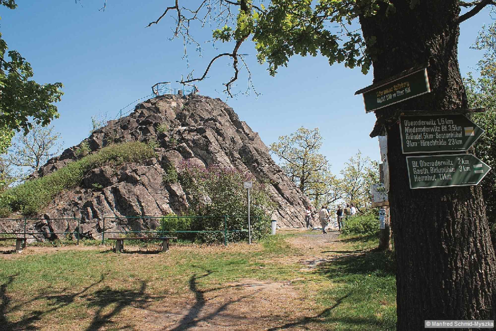 Gipfelklippen auf dem Spitzberg.