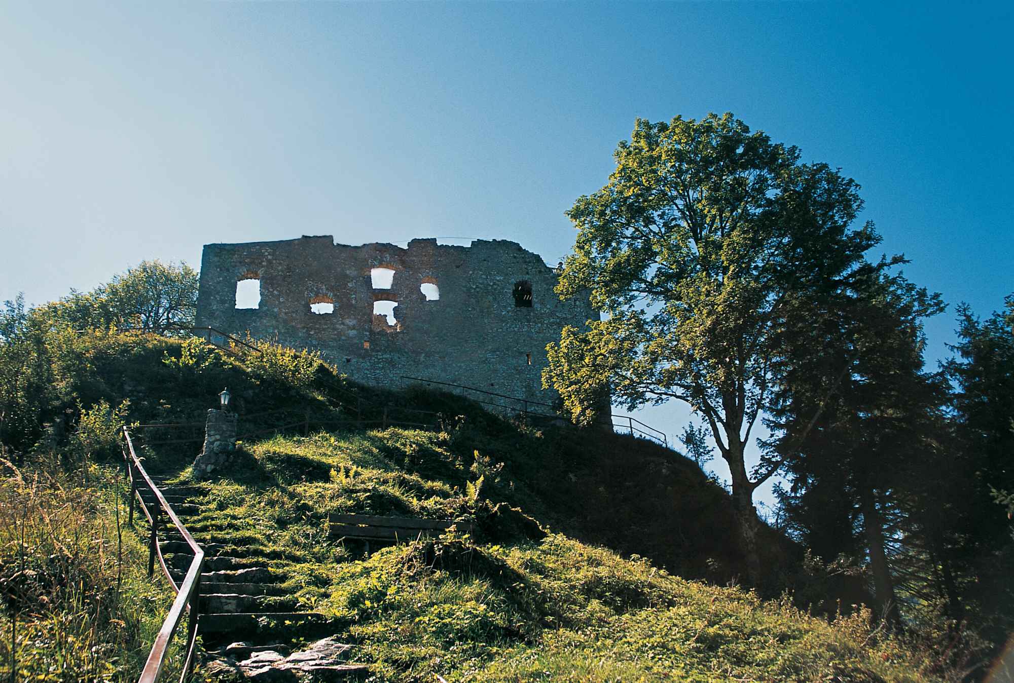 Ansicht von Füssen am Lechufer (Altes Schloss).