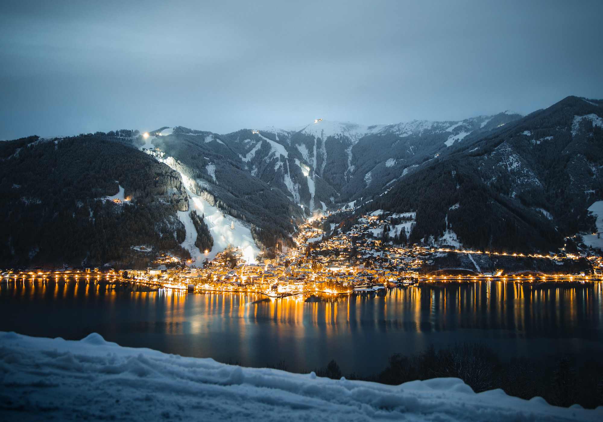 Zell am See bei Nacht