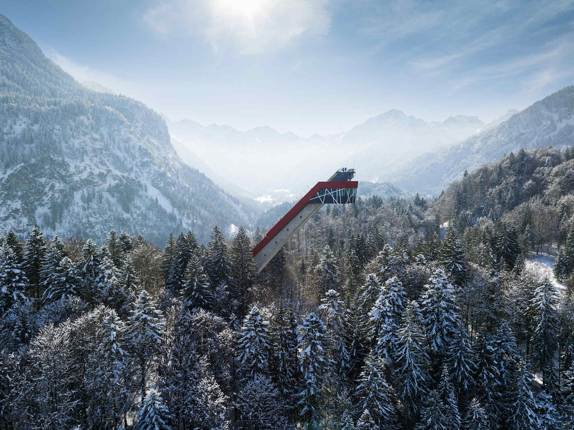 Die Skiflugschanze bei Oberstdorf.