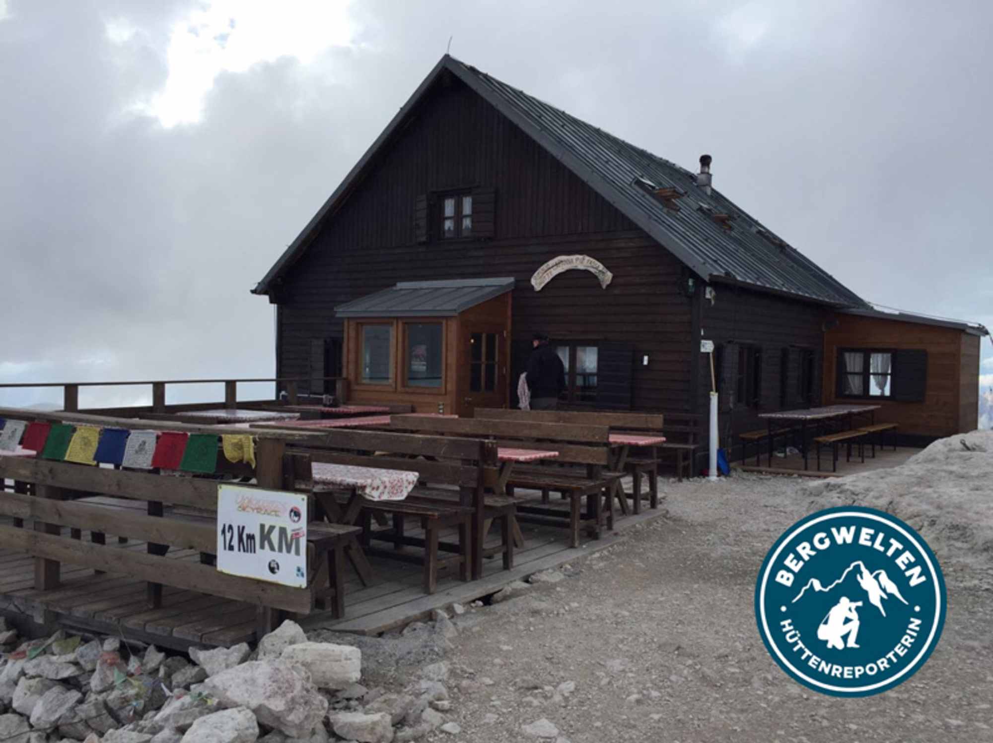 Die Fassahütte befindet sich auf 3.152 m Höhe.