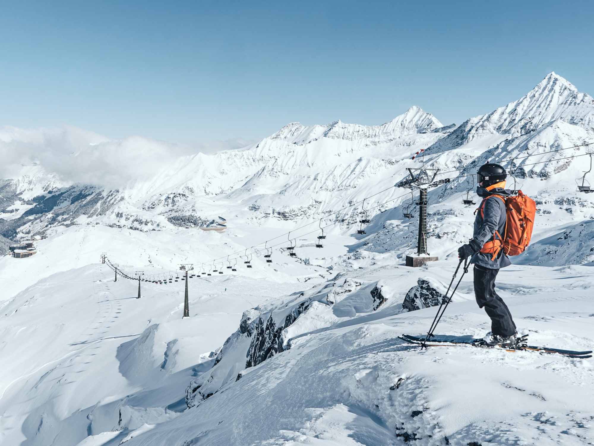 Freerider schätzen die Weißsee Gletscherwelt wegen der vielen Lines abseits der Piste. 