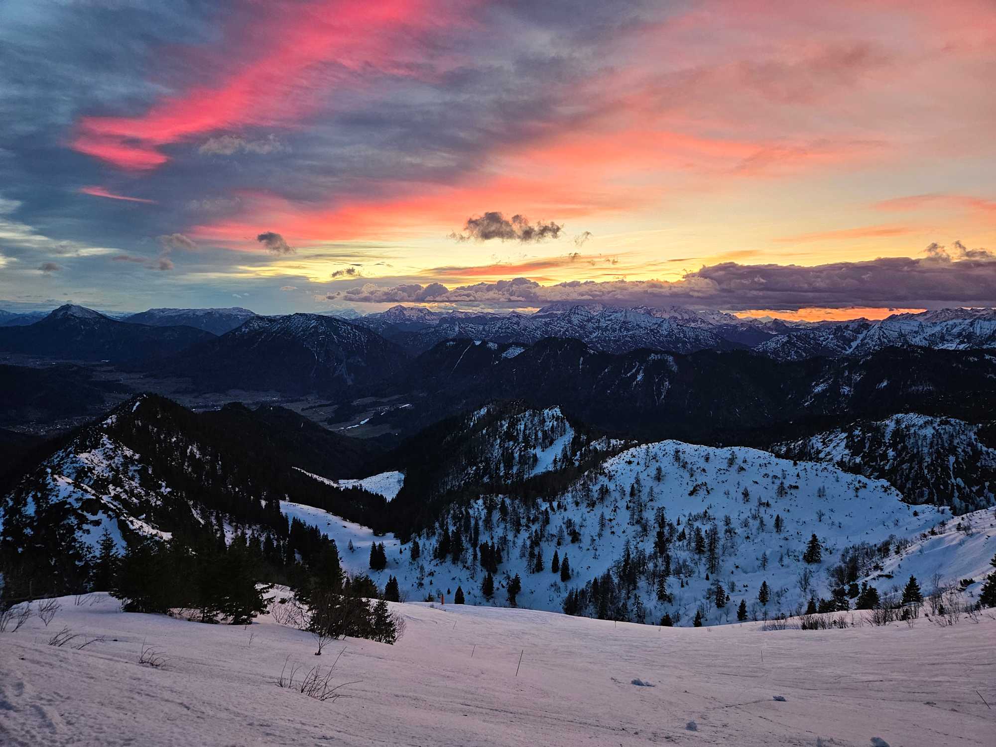 Stimmung am Hochfellnhaus im Chiemgau