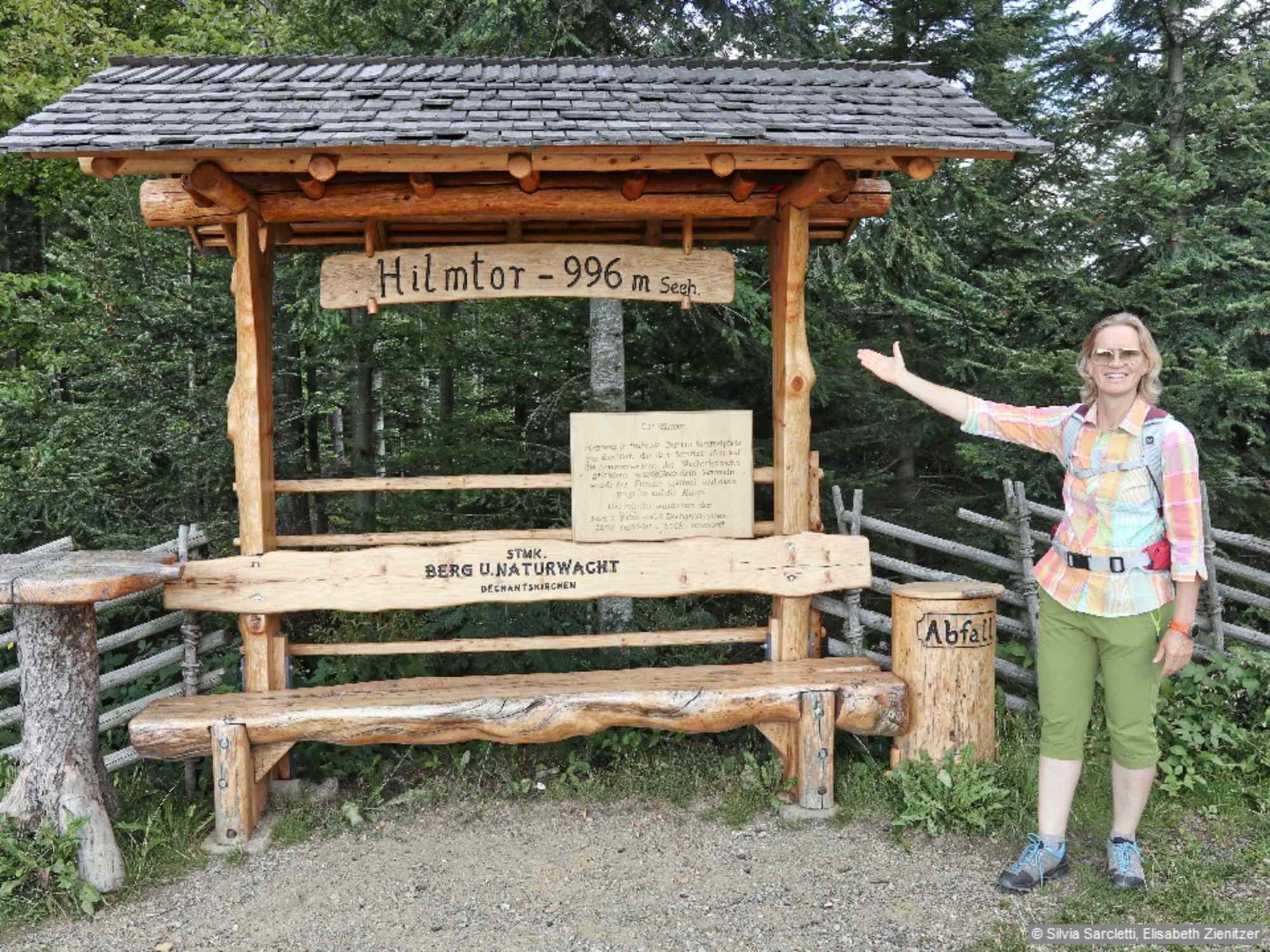 Rastmöglichkeit am Hilmtor, 982 m.