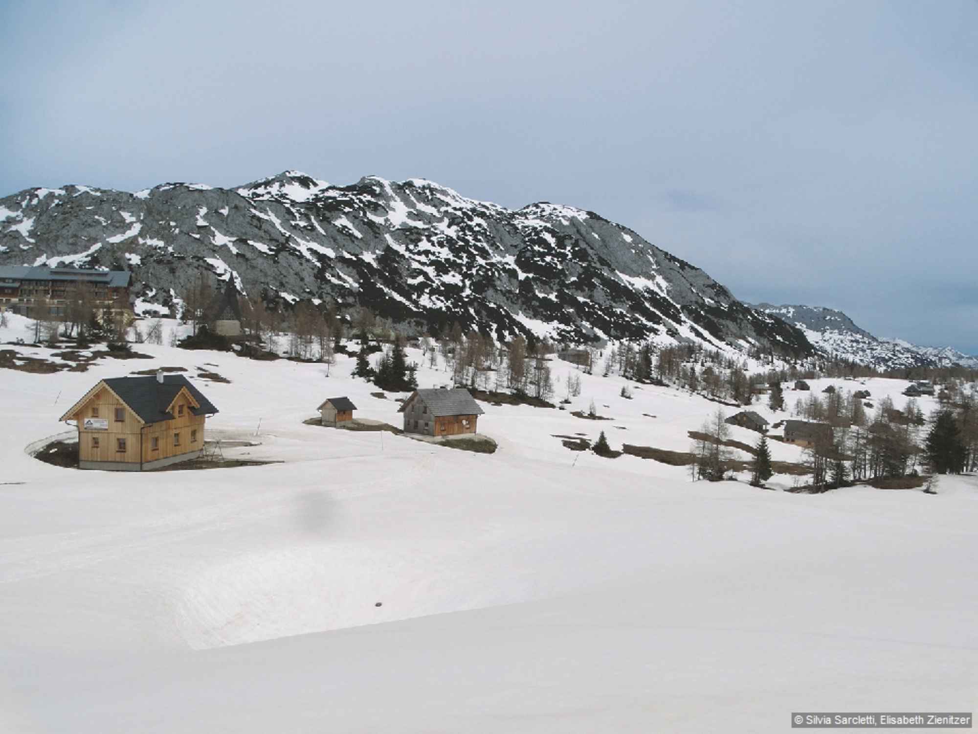 Die Hütten auf der Tauplitzalm.