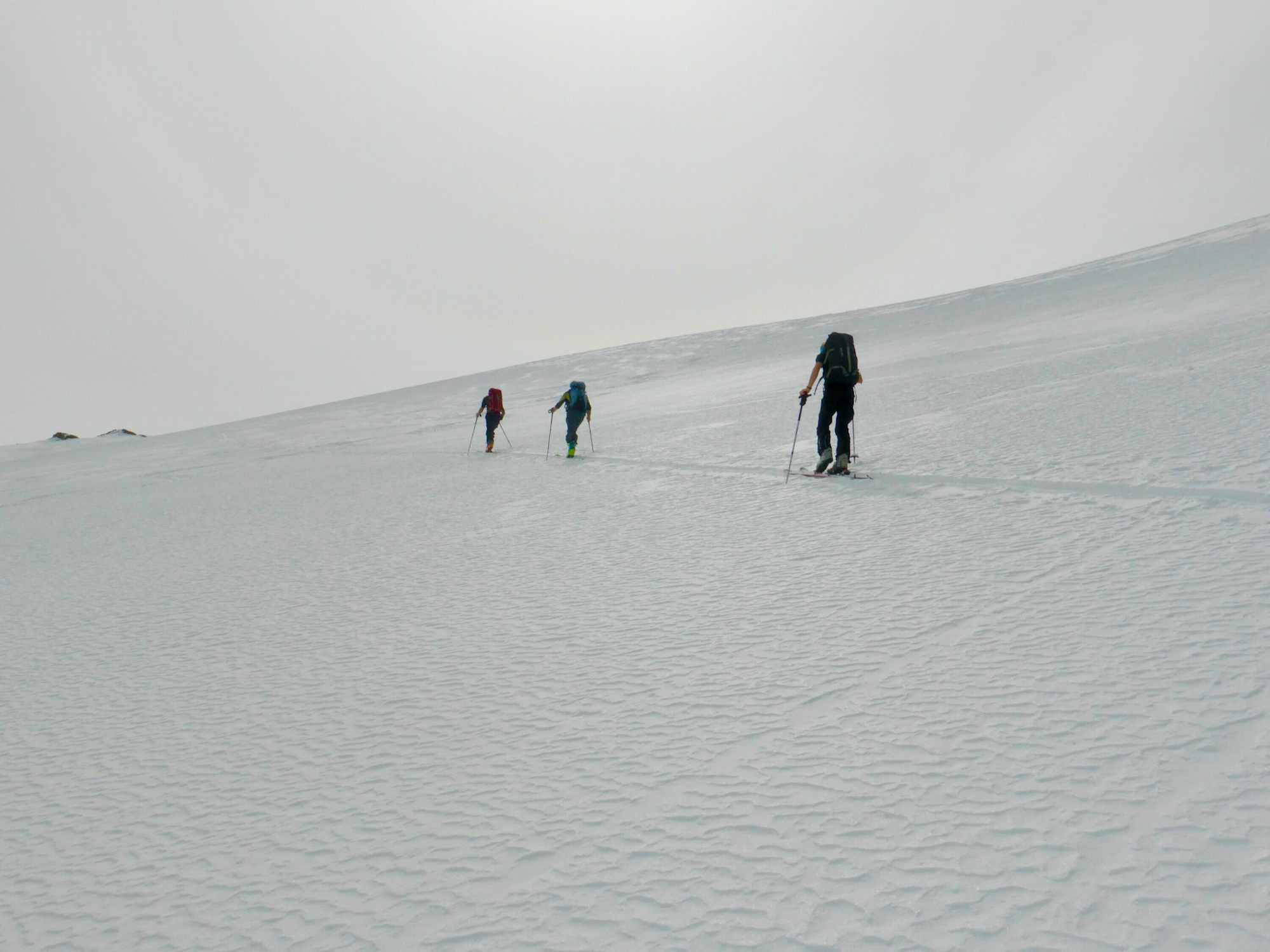 Piz Fora - Auf dem Vadret dal Güz wird es steiler