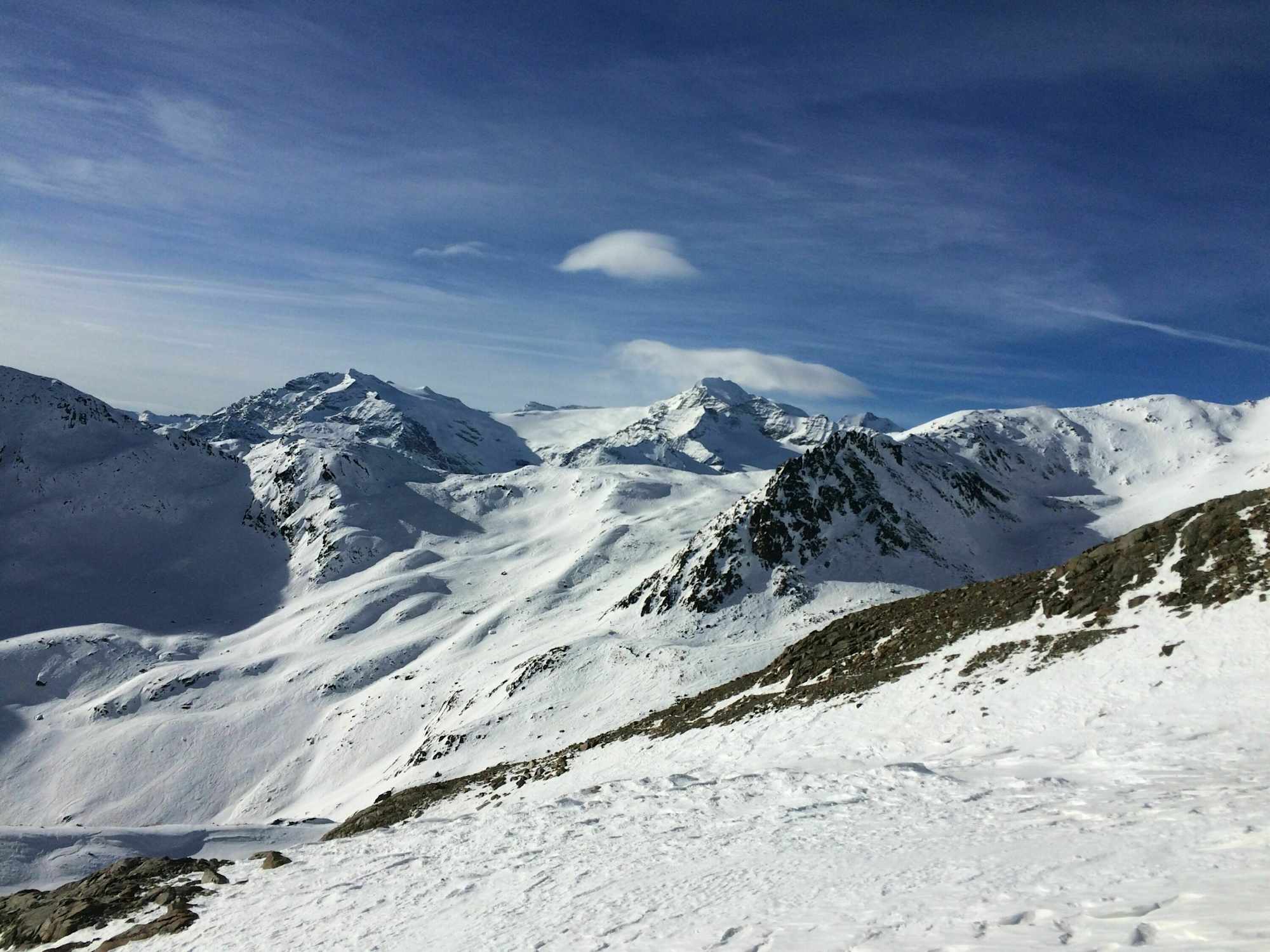 Aussicht im Varianten-Anstieg auf den Piz Ursera