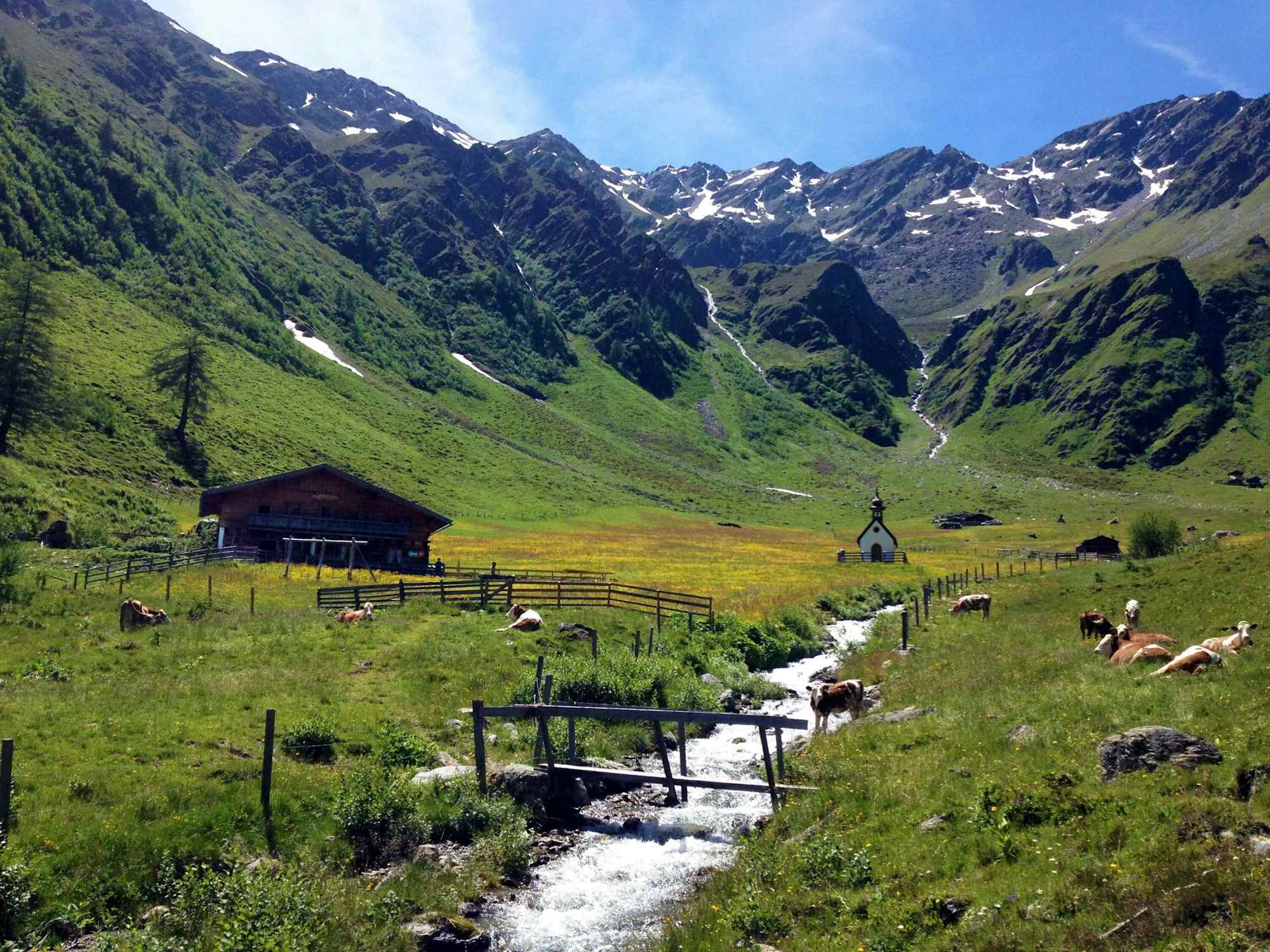 Gölbnerblickhütte im Kristeinertal bei Anras