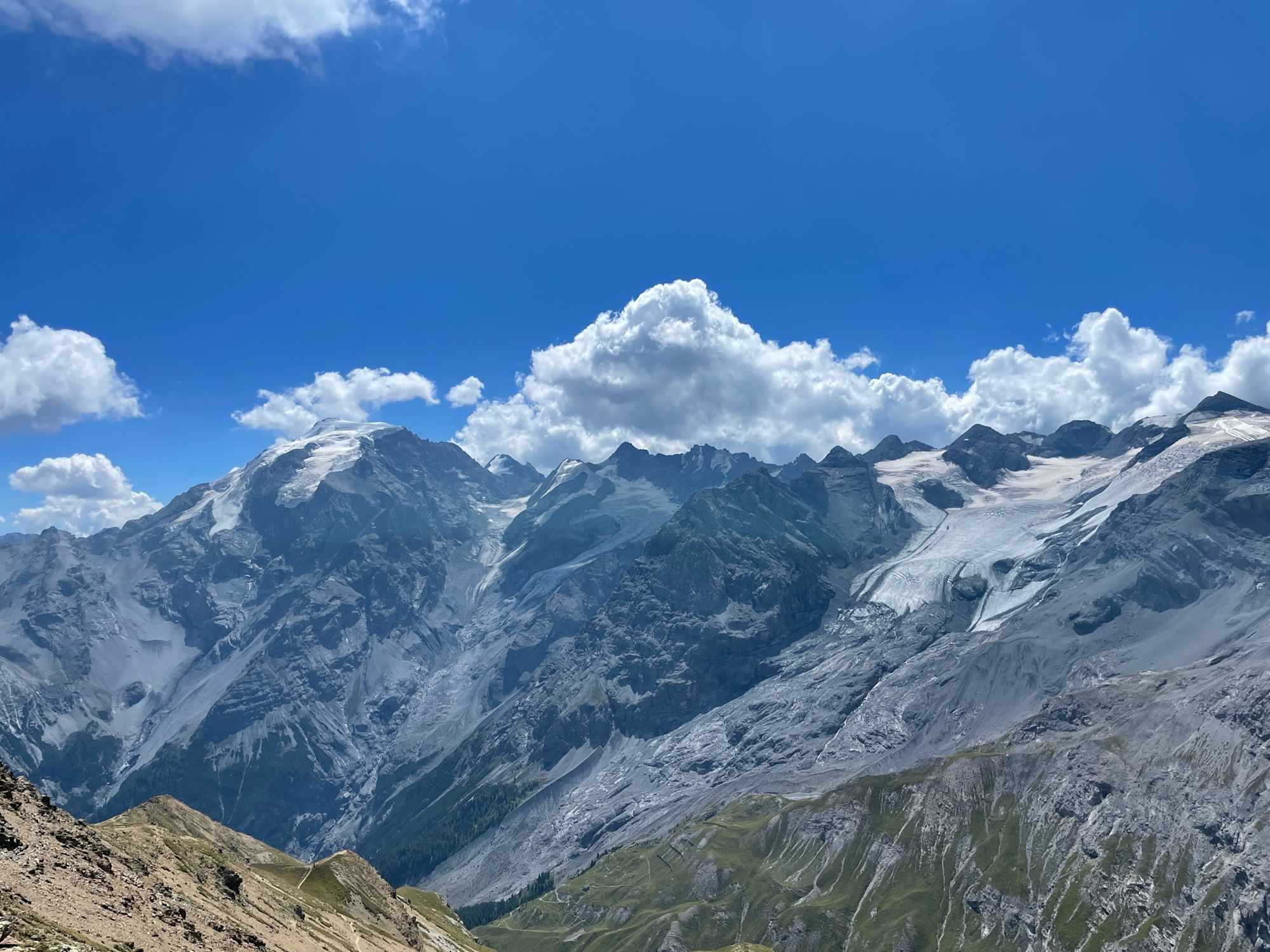 Blick vom Sella da Piz Cotschen in Richtung Ortler