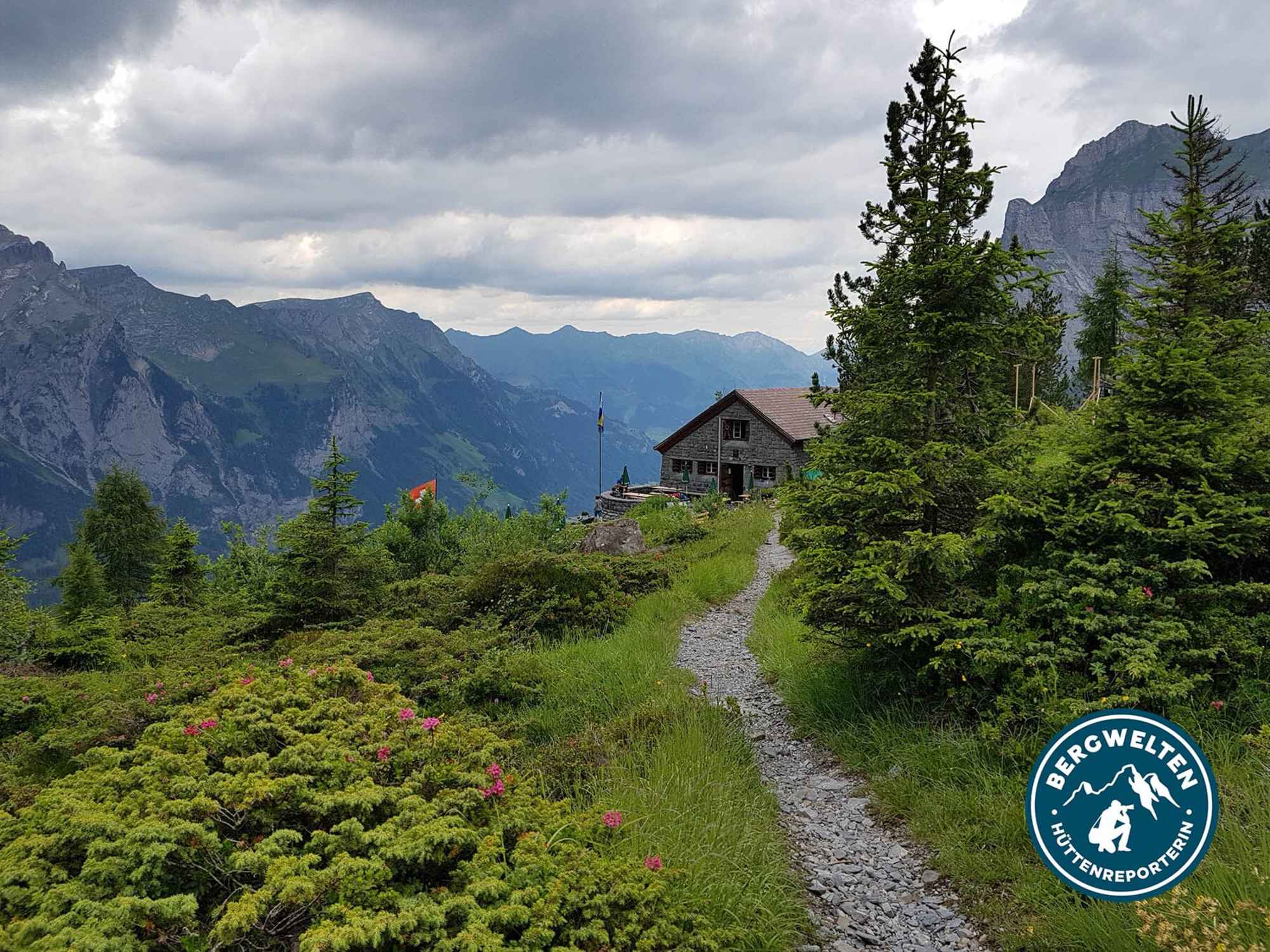 Die Doldenhornhütte auf 1.915 m Höhe.