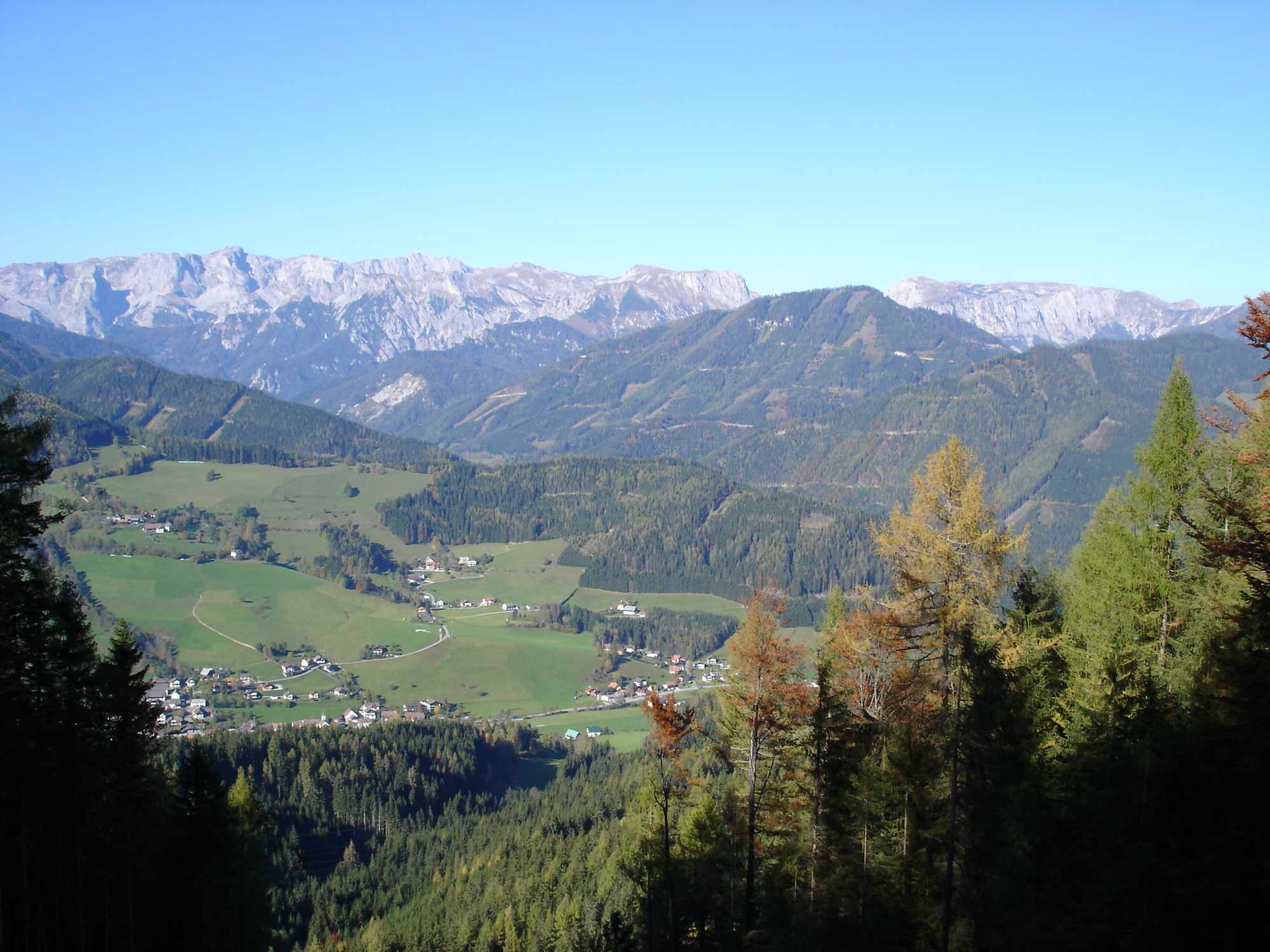 Blick auf Etmißl in der Steiermark