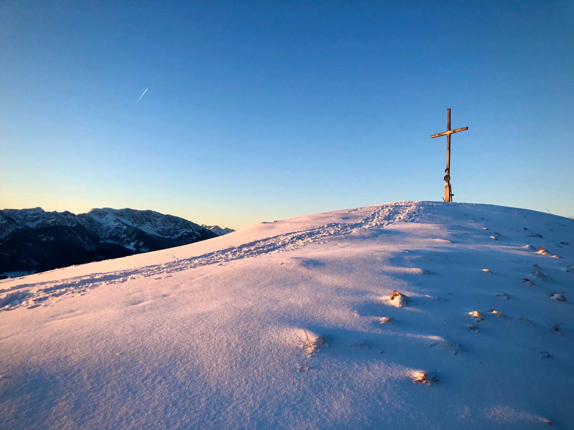 Einsames Gipfelkreuz am Zwiesel