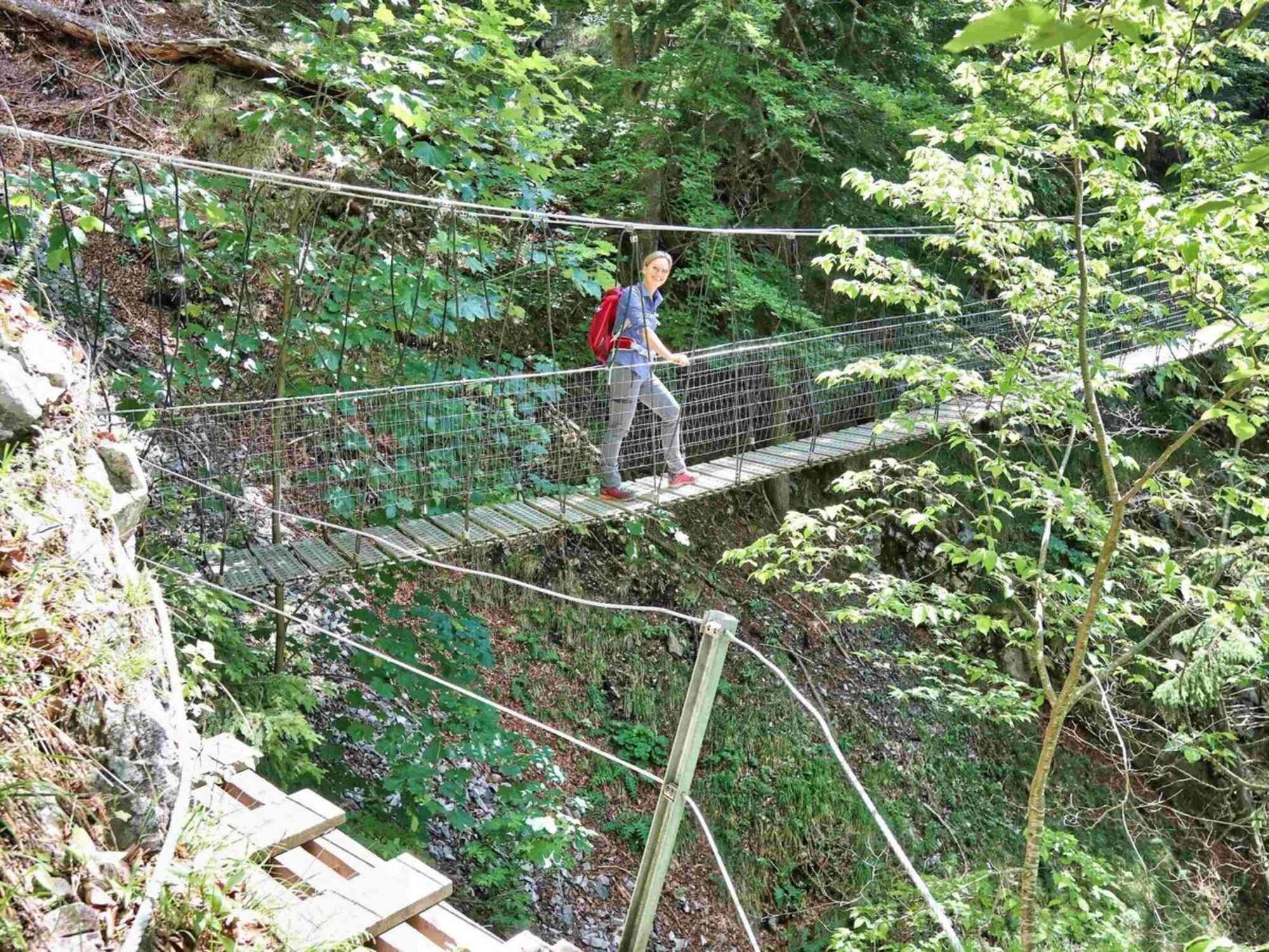Hängebrücke am Jägersteig in der Weizklamm