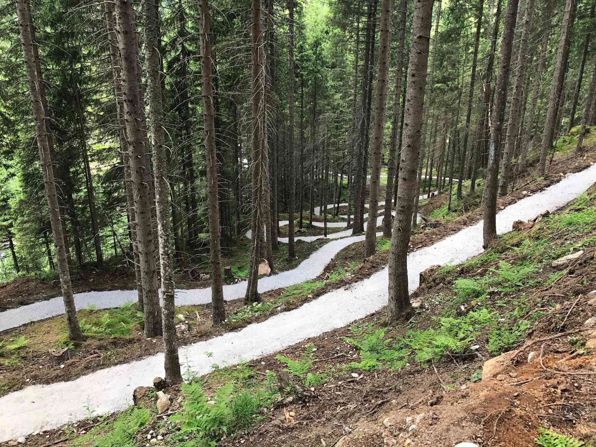 Neu angelegter Weg zum Langetaler Wasserfall