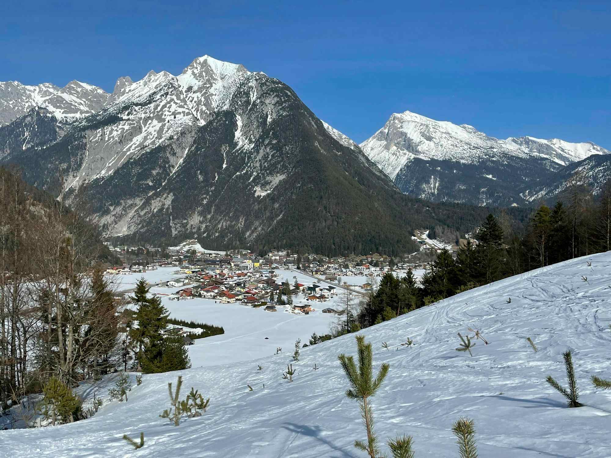 Blick vom Mühlberg auf Scharnitz