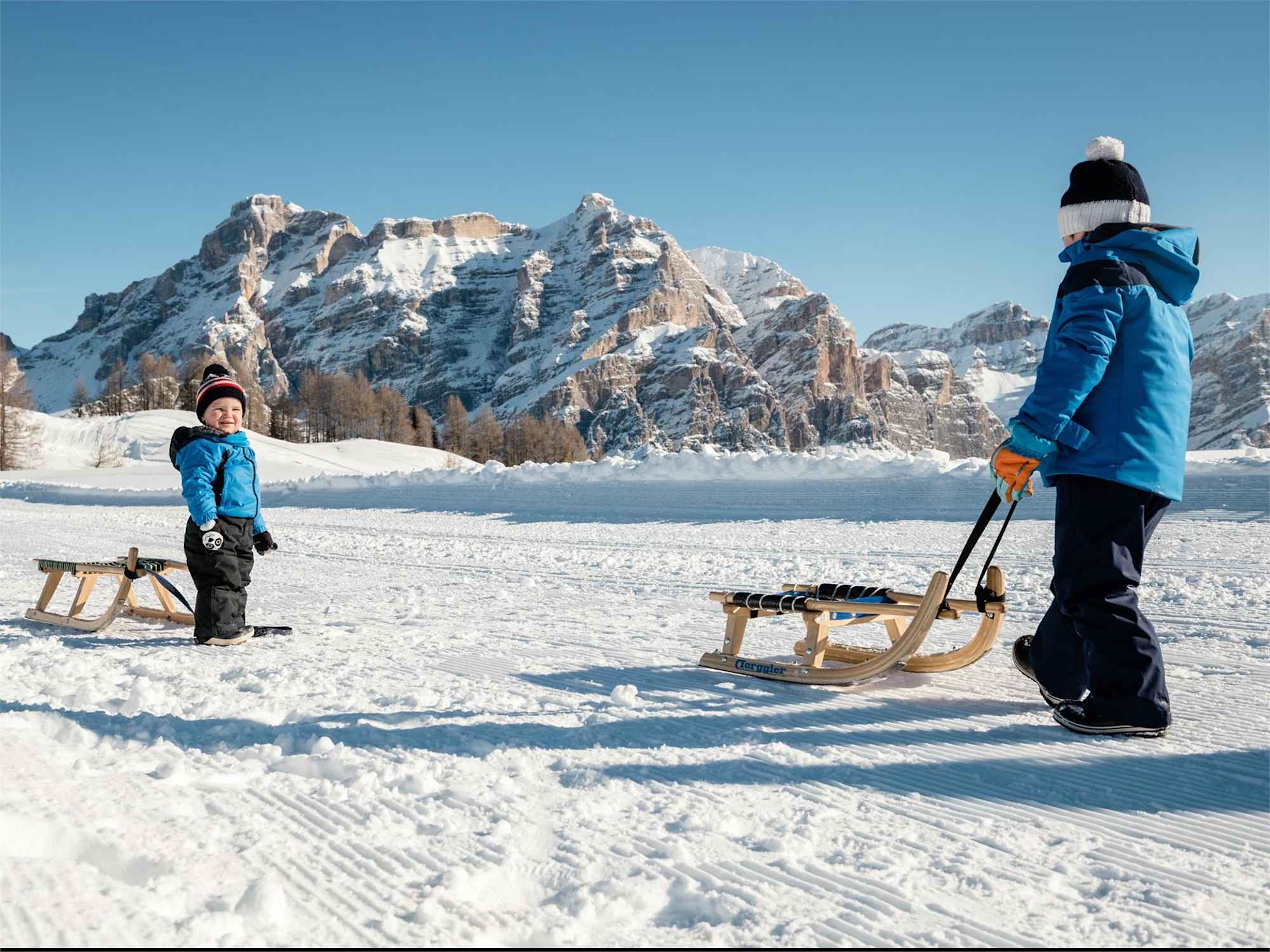 Die Naturrodelbahn „Tru Liösa Foram“ startet am Piz Sorega.