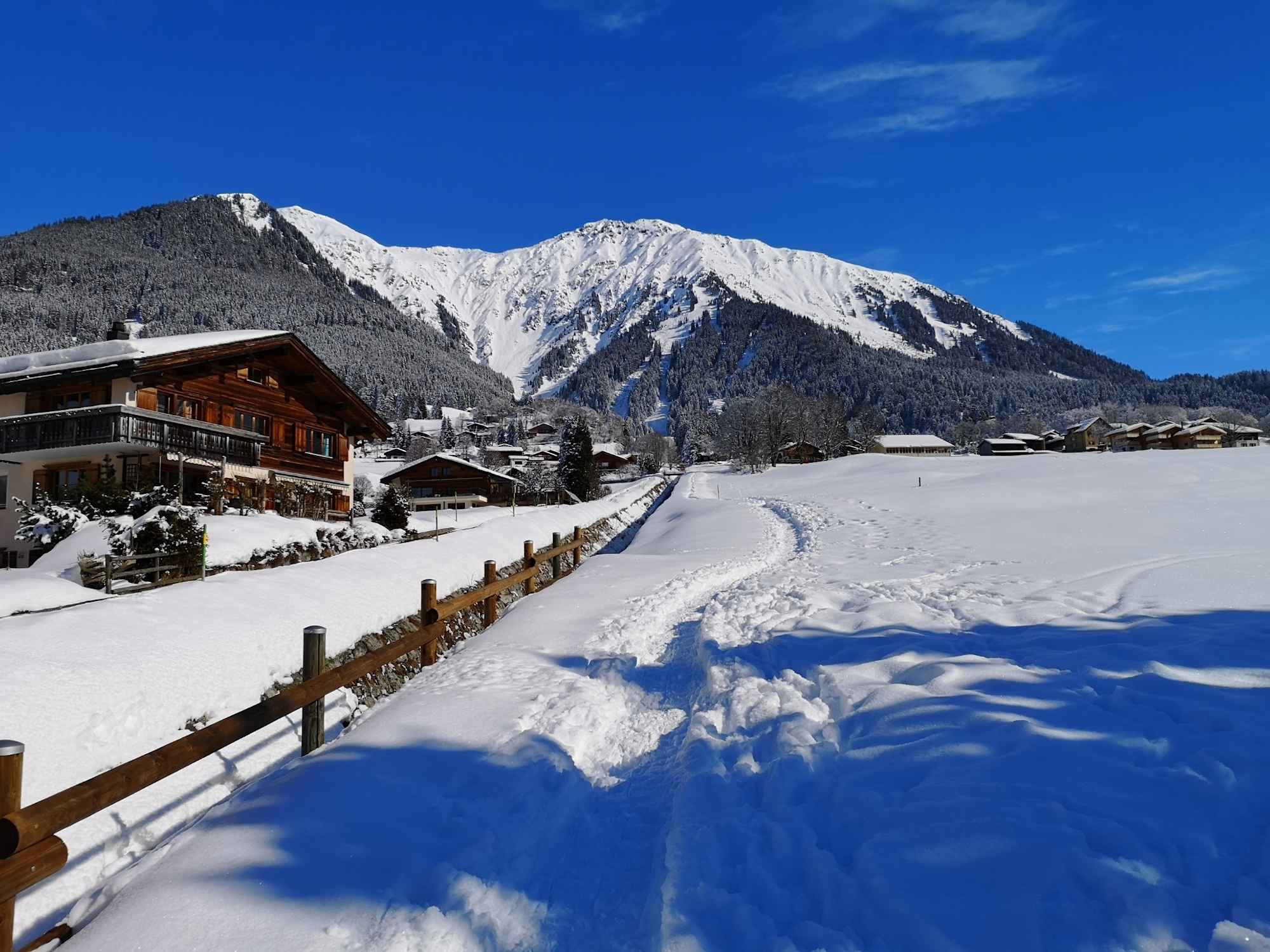 Aufstieg zum Bergrestaurant Alpenrösli