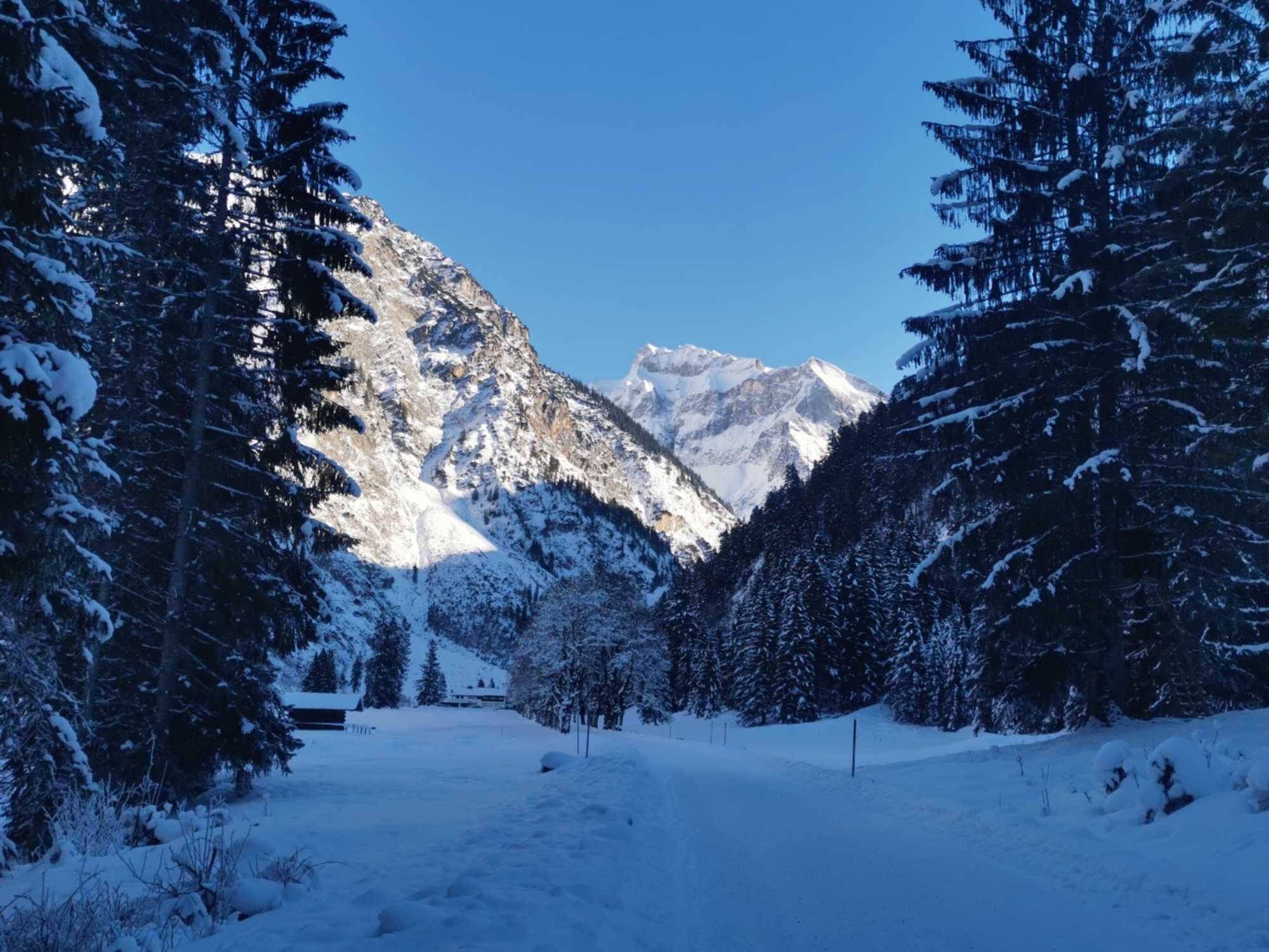 Winter im Oytal - Blick zum Schneck.