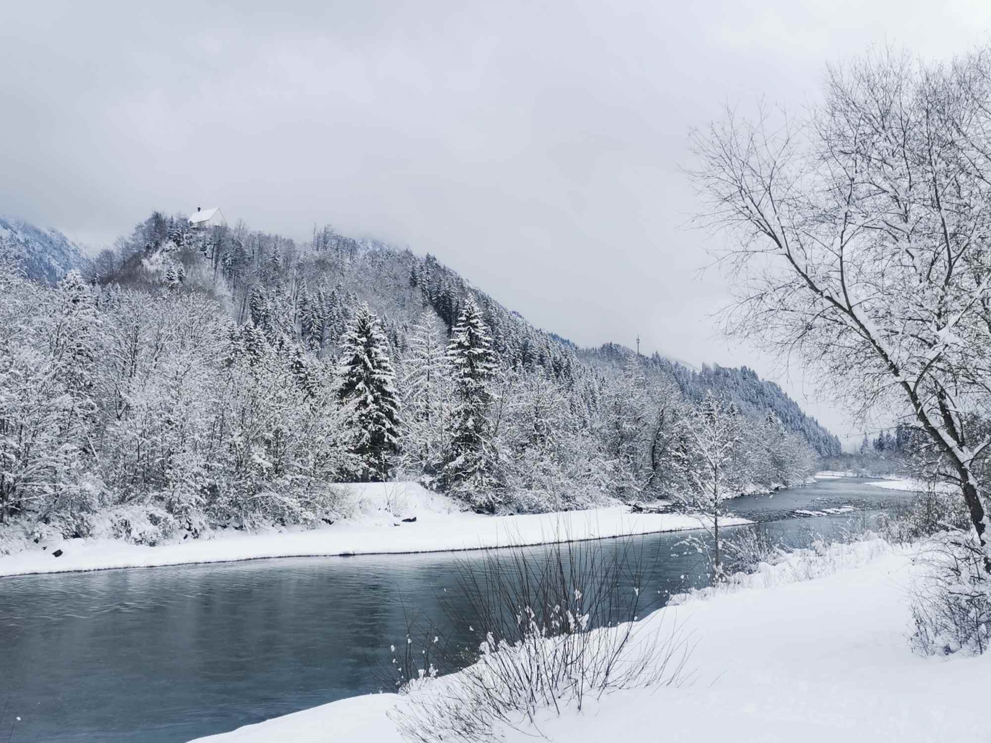 Illerblick auf der Winterwanderung.