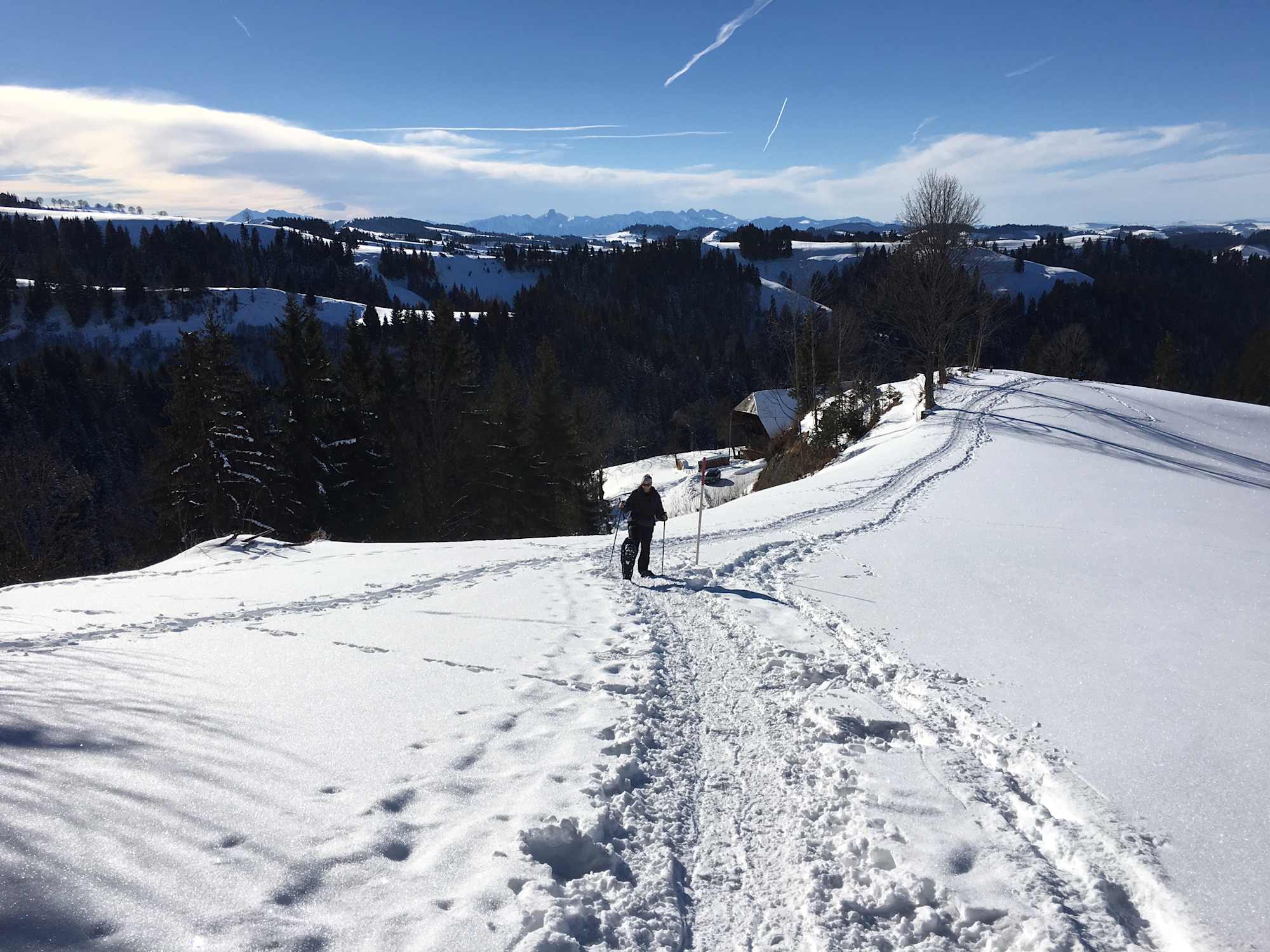 Auf dem Truber Schneeschuhtrail