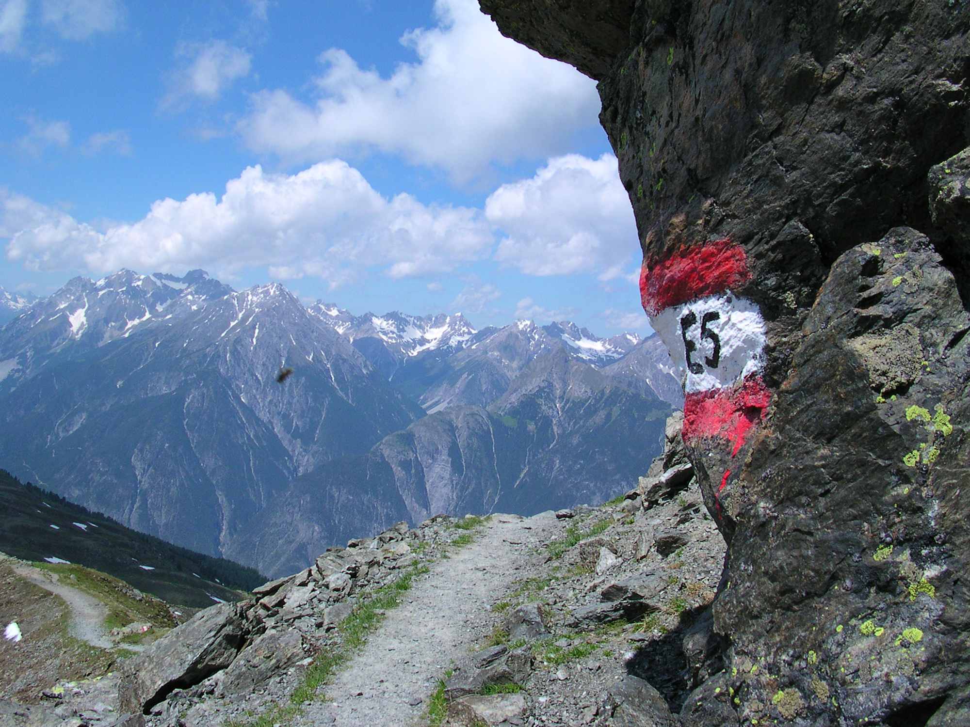 Immer noch am E5 - Am Vent Blick Richtung Lechtaler Alpen