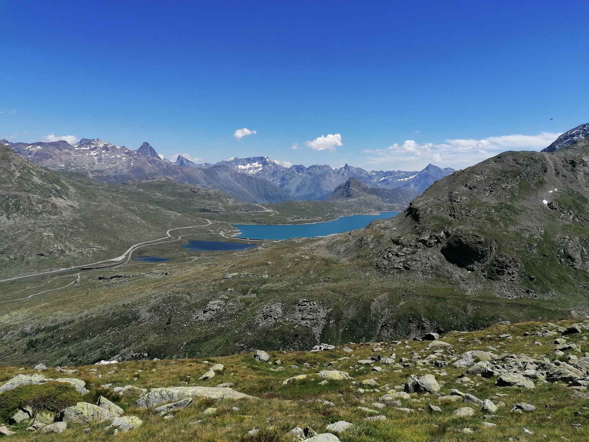 Blick runter zum Berninapass