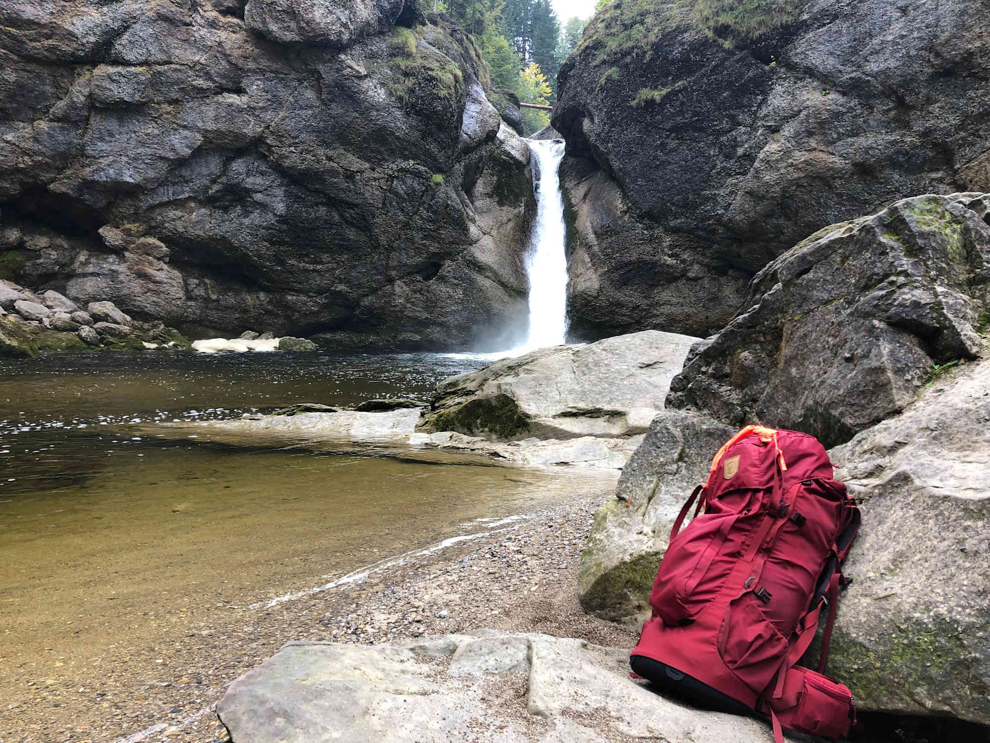 Rast an den Buchenegger Wasserfällen