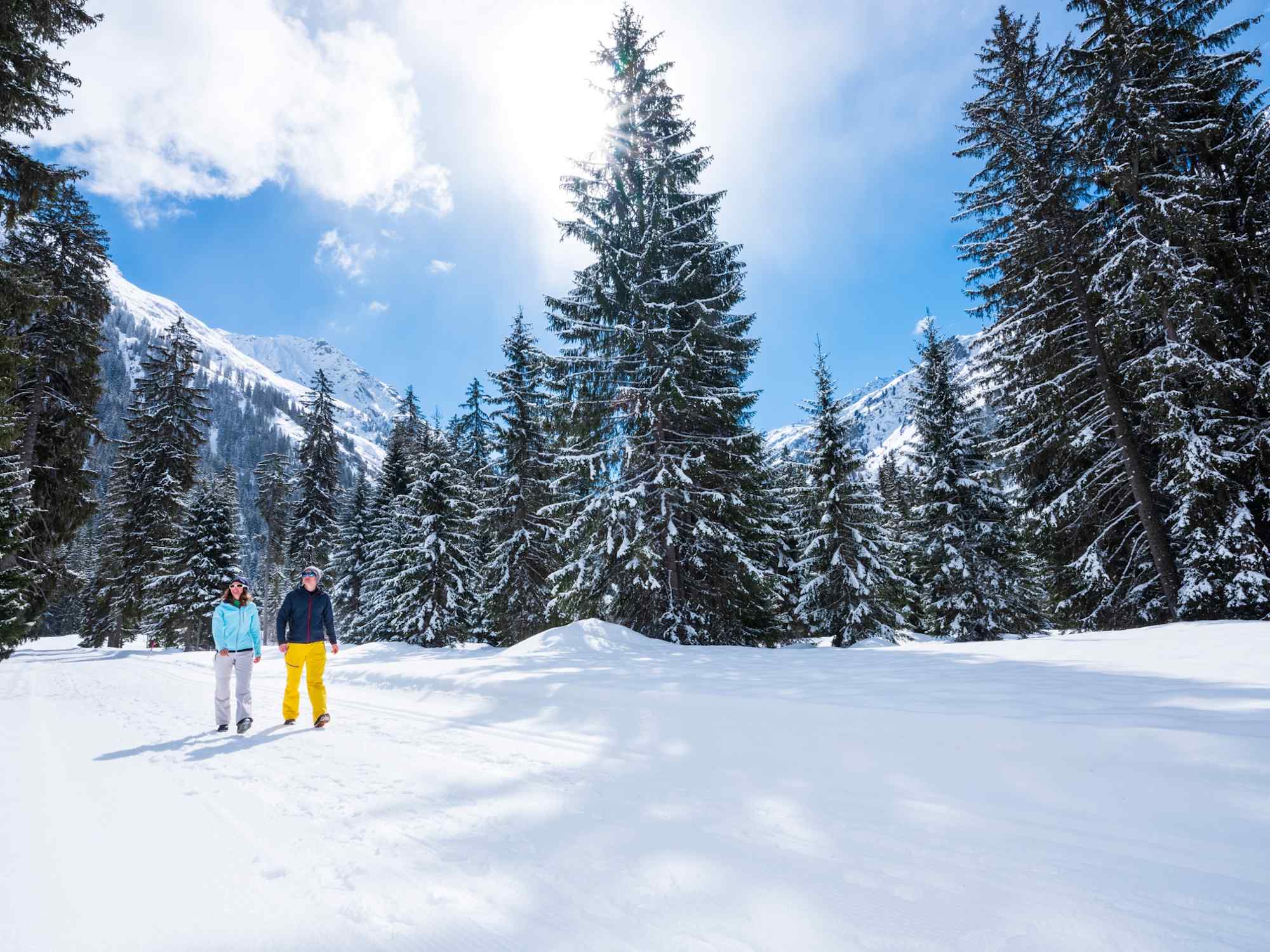 Auf der Winterwanderung zur Alp Novai