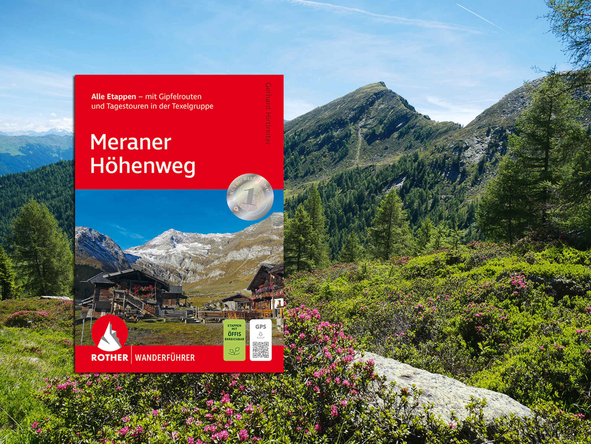 Der Rother Wanderführer „Meraner Höhenweg“.