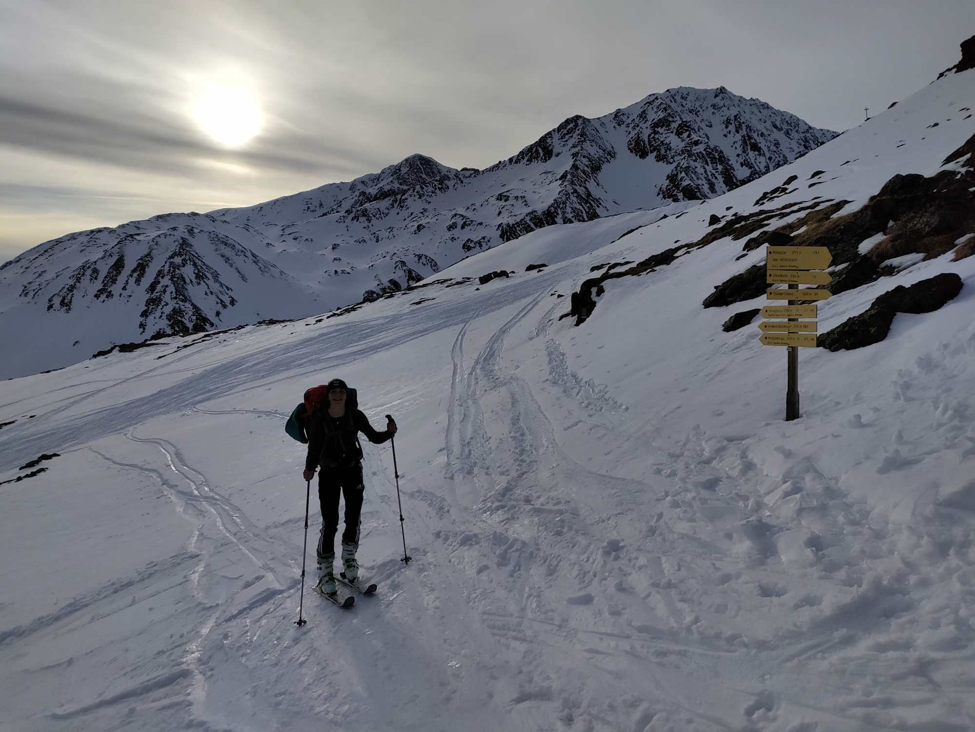 Anstieg zur Wildspitze von Vent
