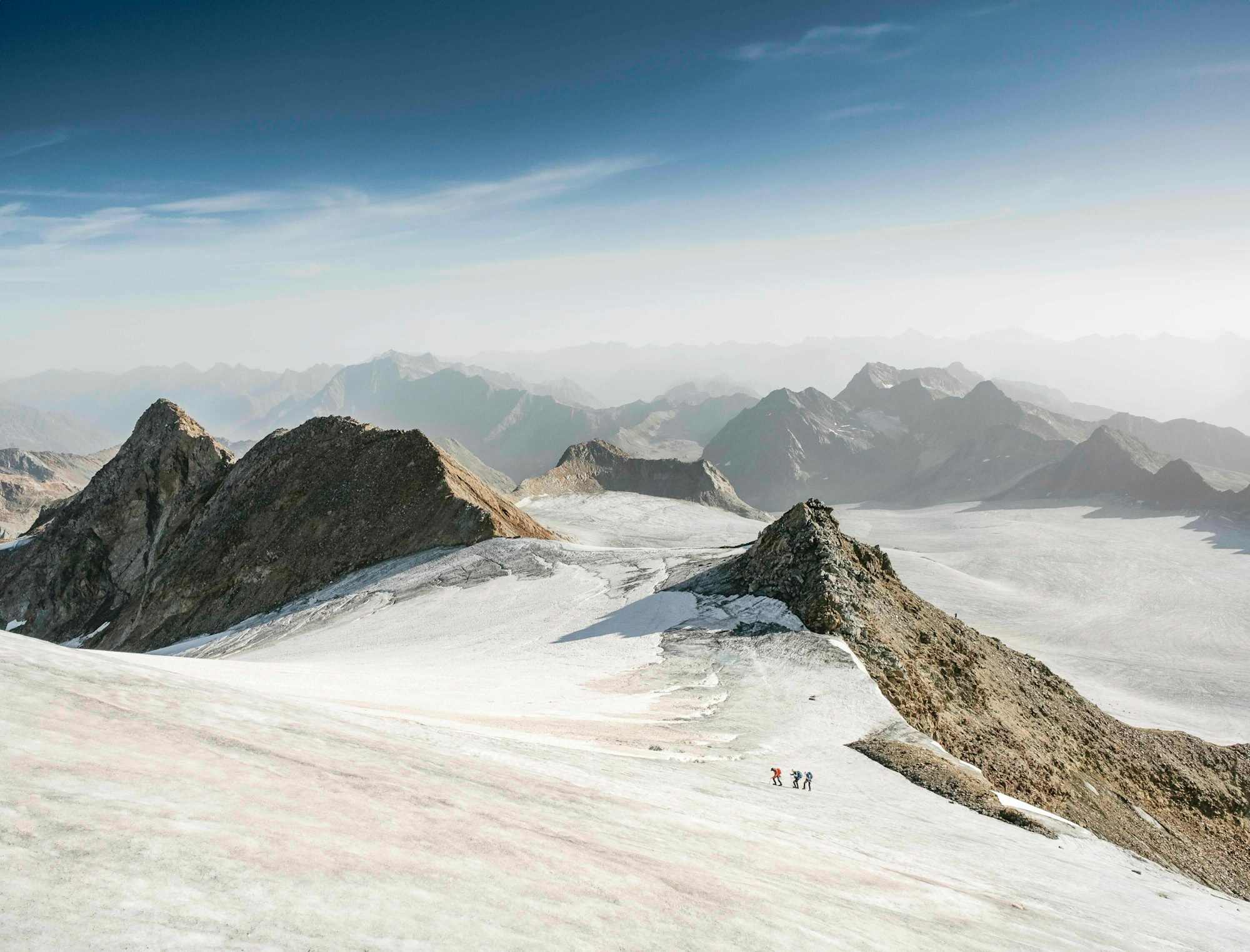 Die Ötztaler Alpen weisen noch immer die größten Gletscher der Ostalpen auf.