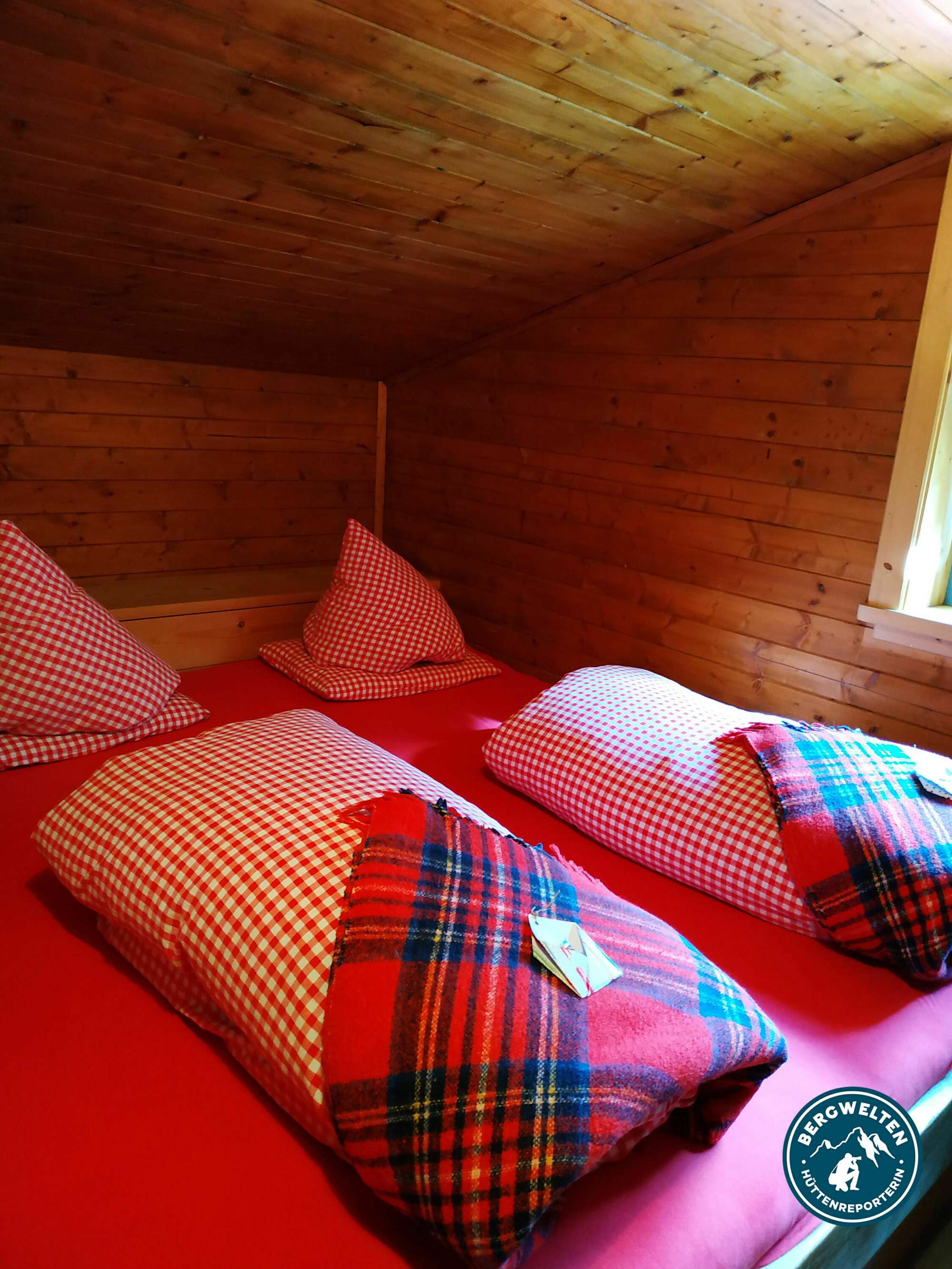 Eines der Zimmer auf der Bergerseehütte
