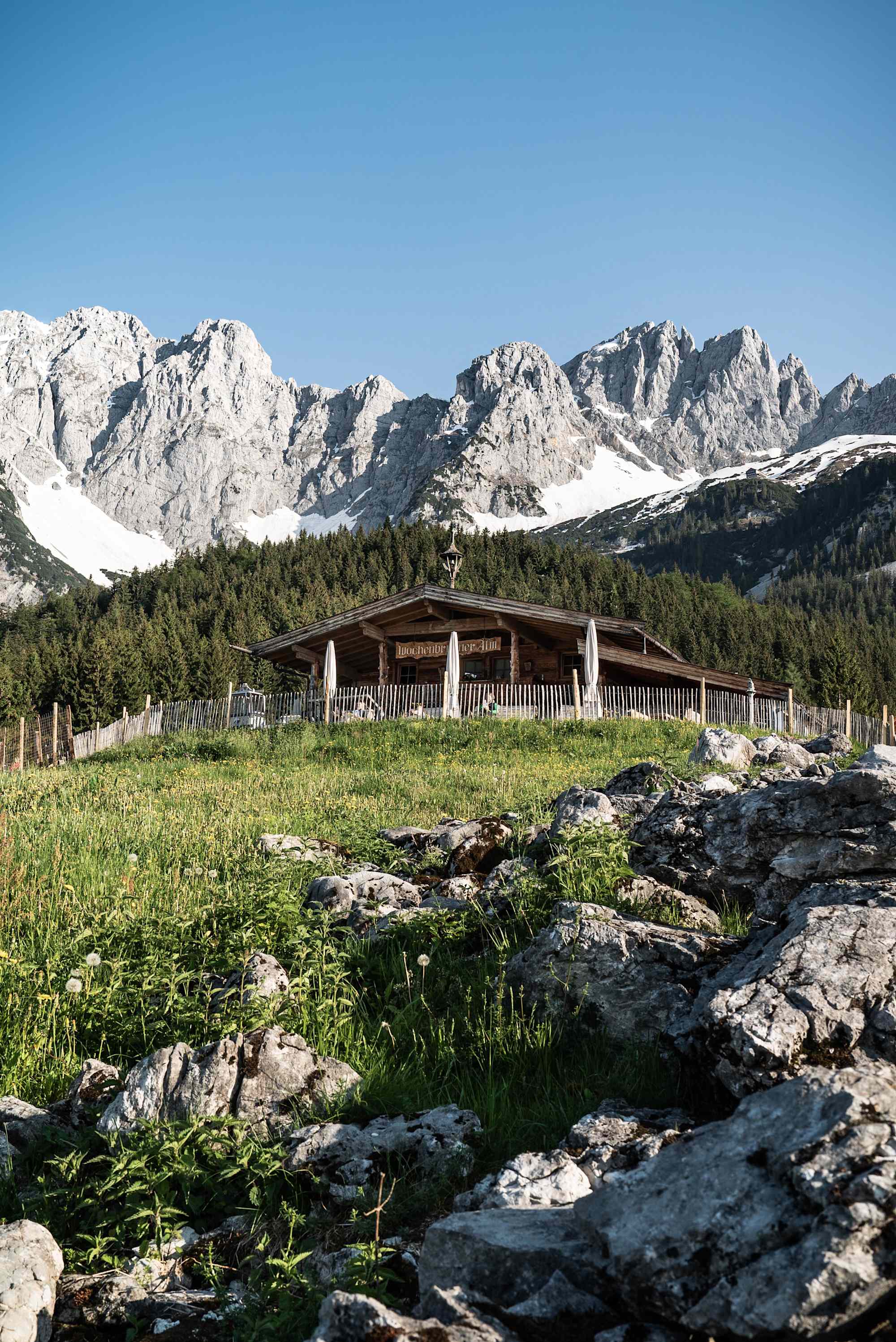 Die Wochenbrunner Alm am Wilden Kaiser